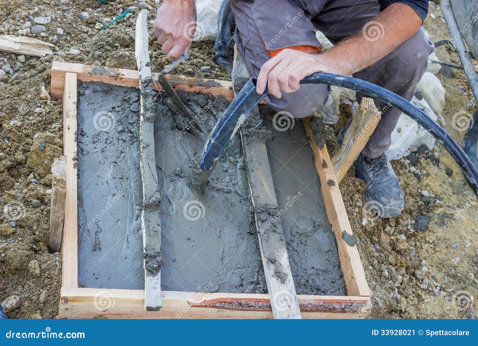 Cement Trowel 2 stock image. Image of architecture, horizontal - 33928021