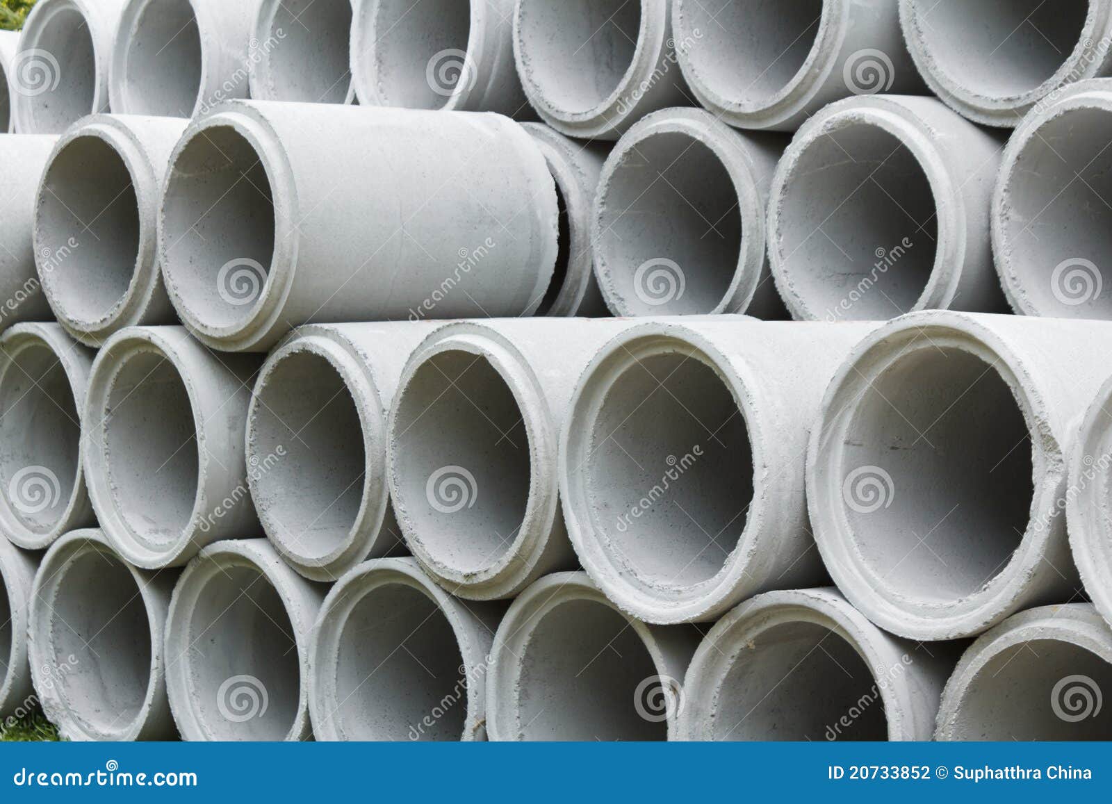 Cement Tubes stock photo. Image of construction, arrangement - 20733852