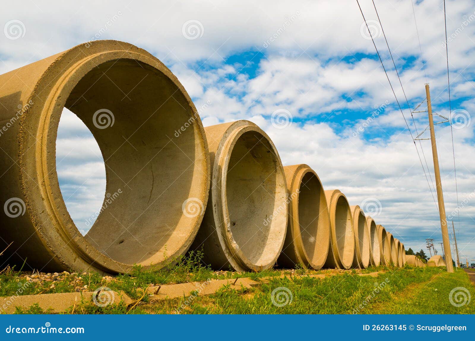 Cement Tubes stock image. Image of construction, warehouse 26263145