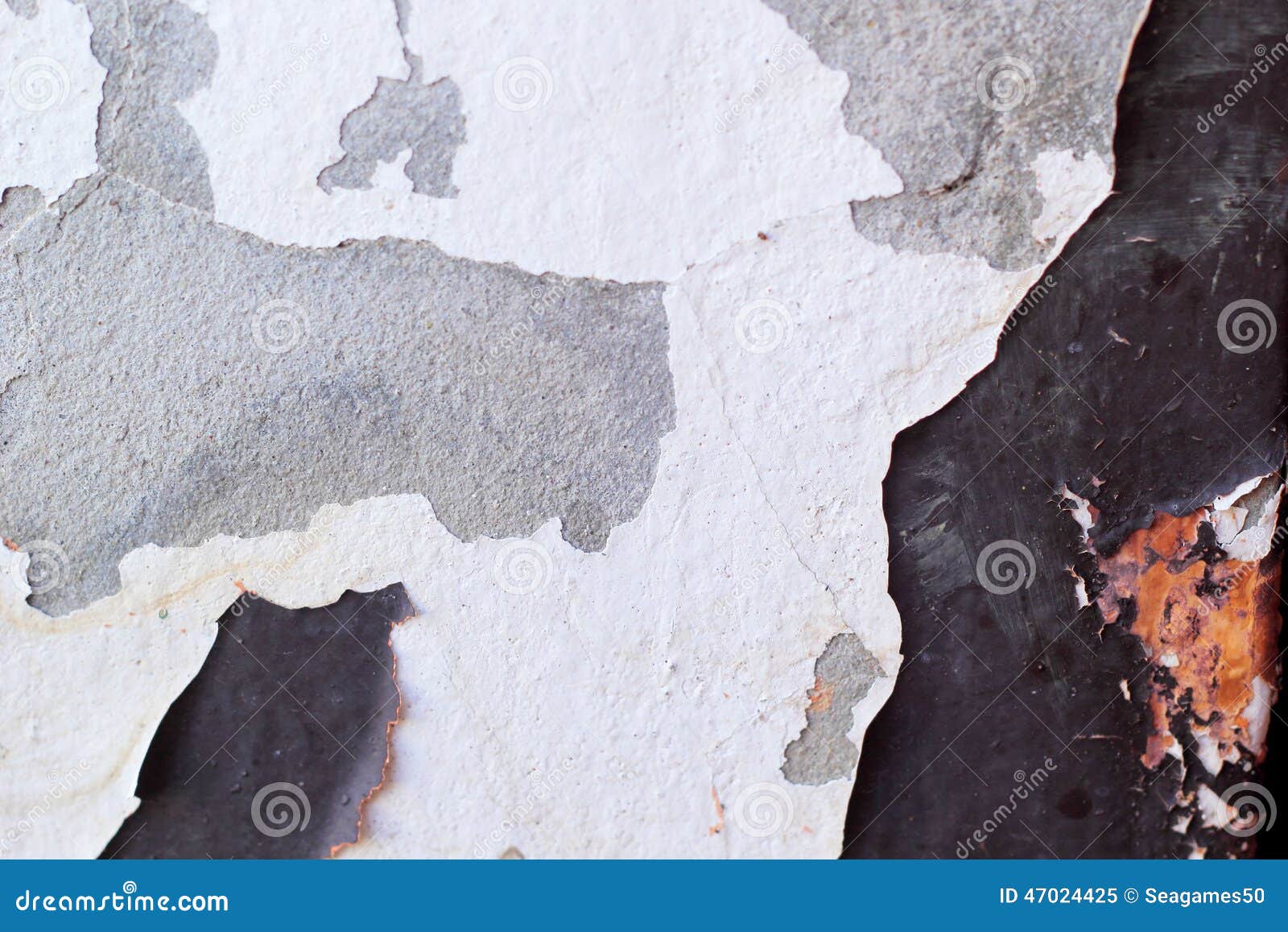 Cement Wall with Peeling Paint Stock Image Image of brown, crack