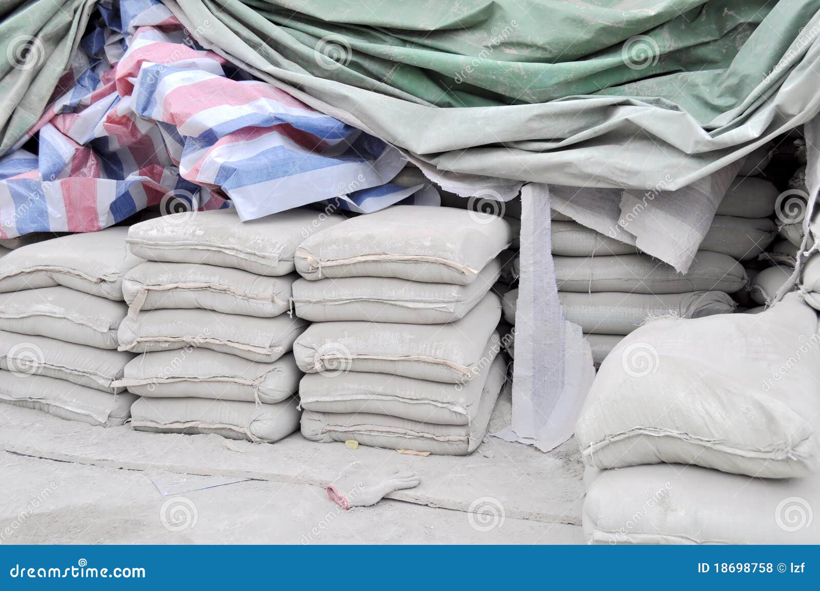 Cement warehouse stock photo. Image of gray, heap, construction 18698758