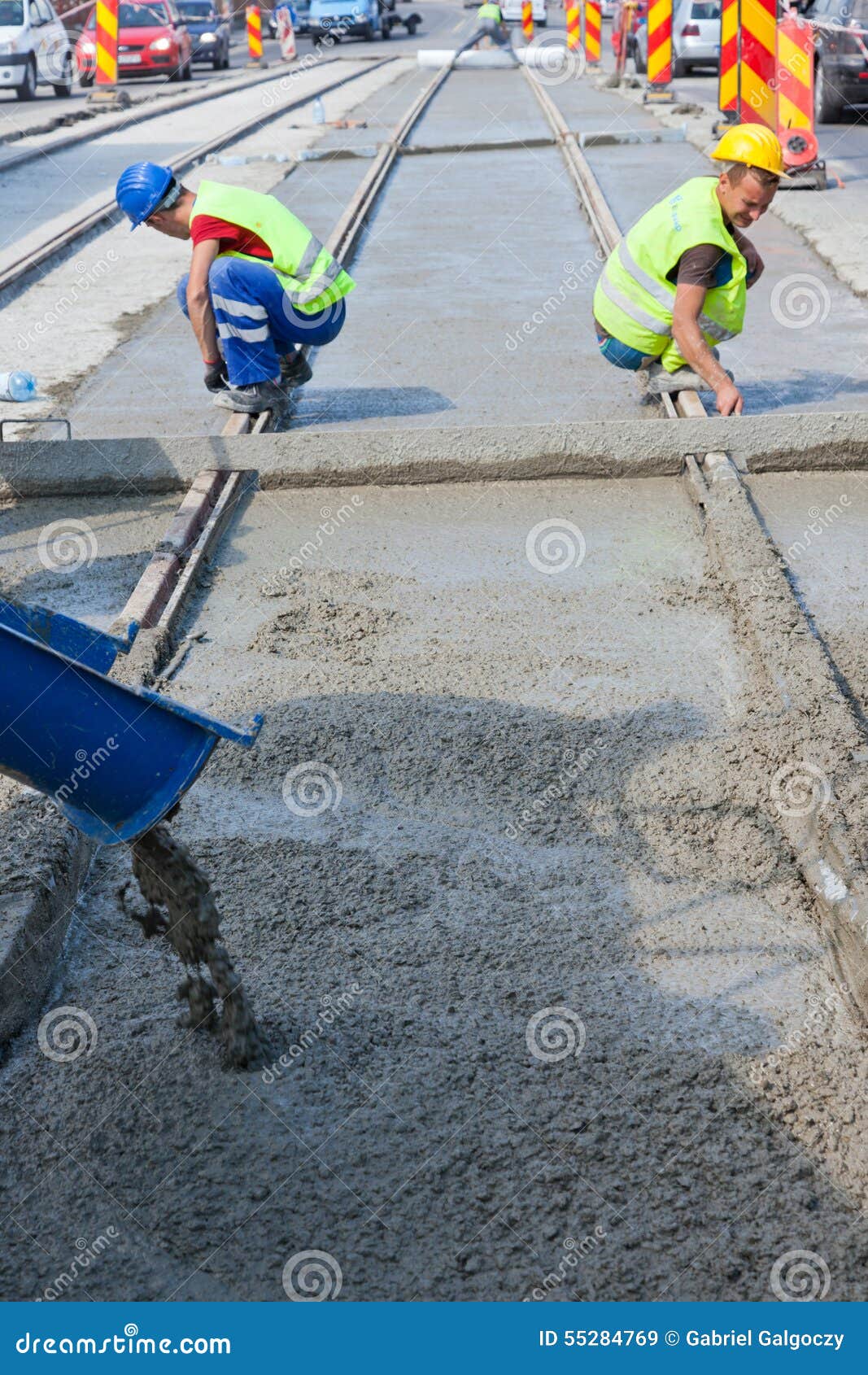 Cement workers editorial stock image. Image of building 55284769