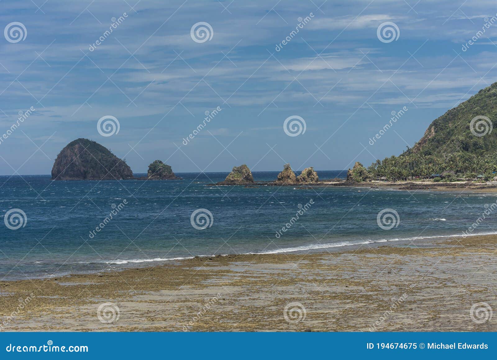 cemento beach, a secluded beach popular with surfers in baler, aurora, philippines