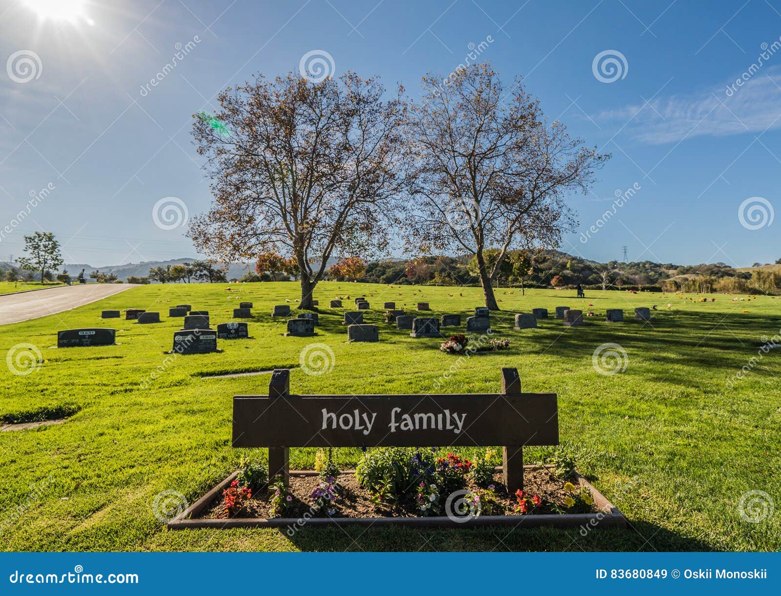 Cemetery In Bright Day Light Stock Image Image Of Gate Holy