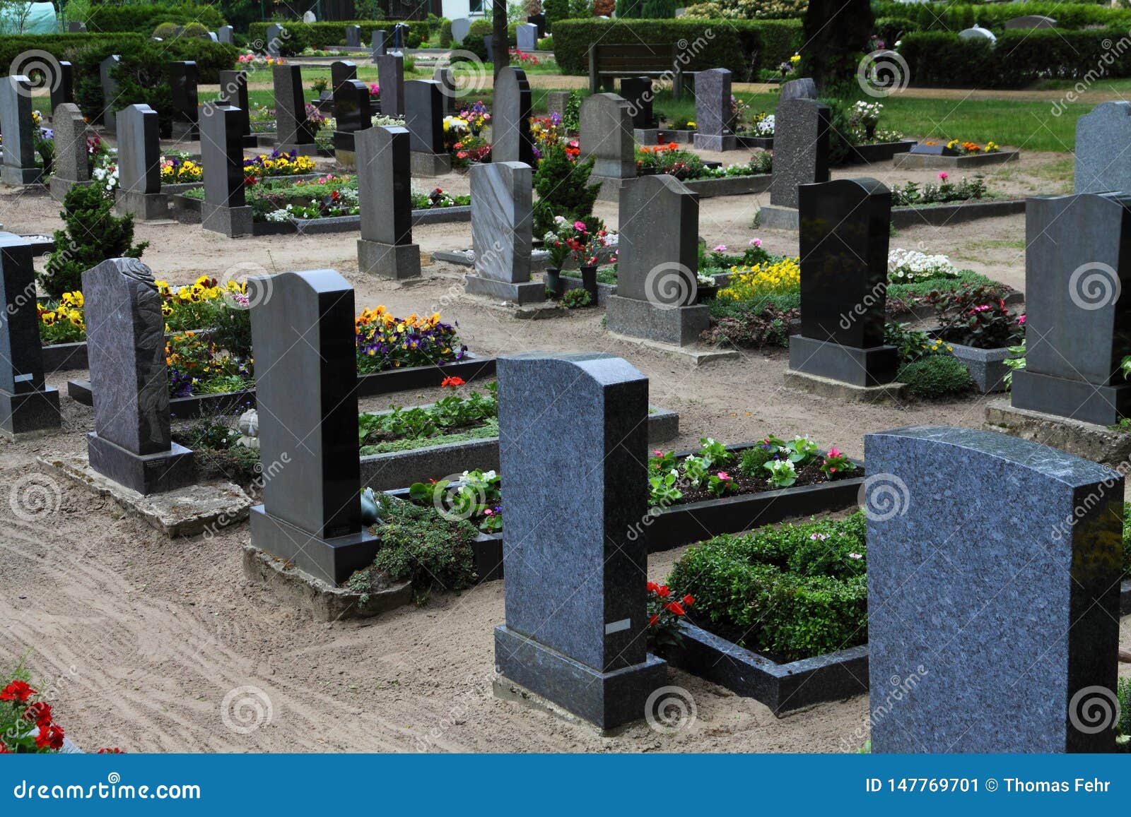 Cemetery in Germany stock image. Image of german, colorful 147769701