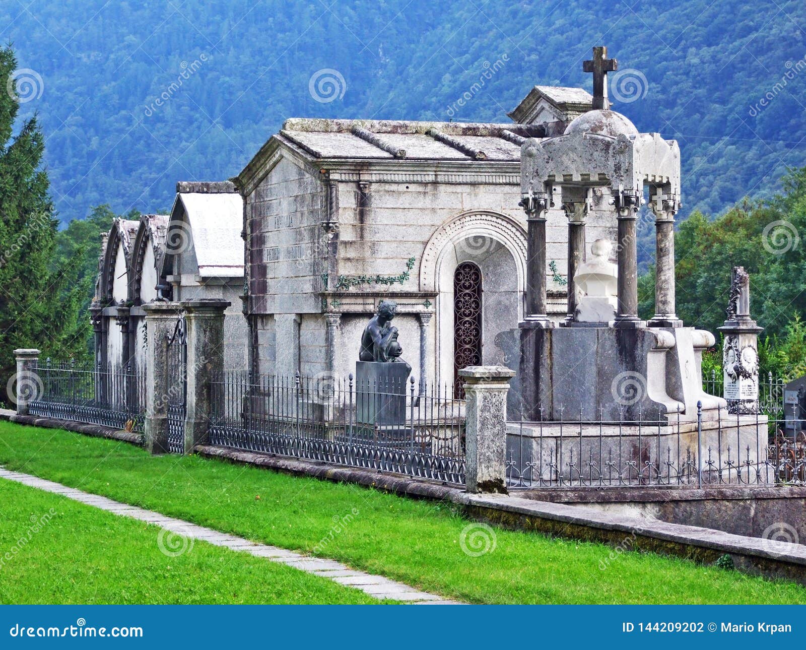 a cemetery near the church in someo, magic valley or valle magia valle maggia