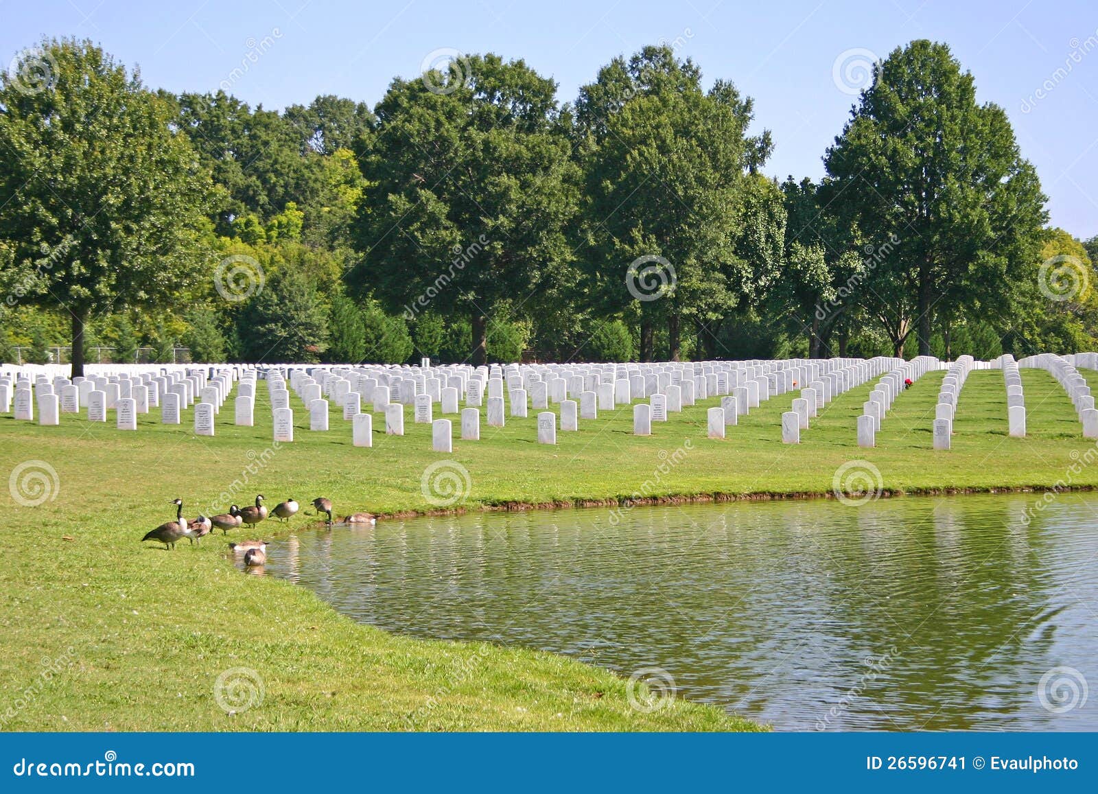 Cemetery & Pond stock image. Image of reverence, cemetery 26596741