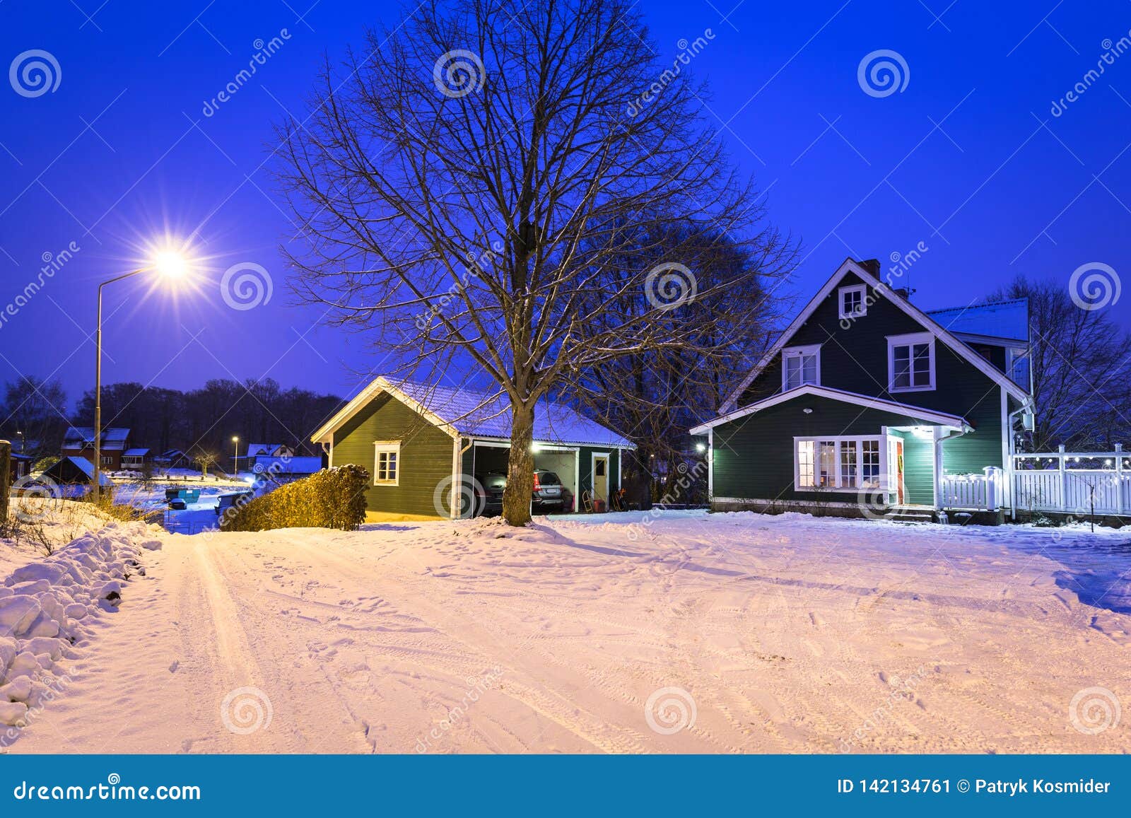 Cenário no inverno esta noite