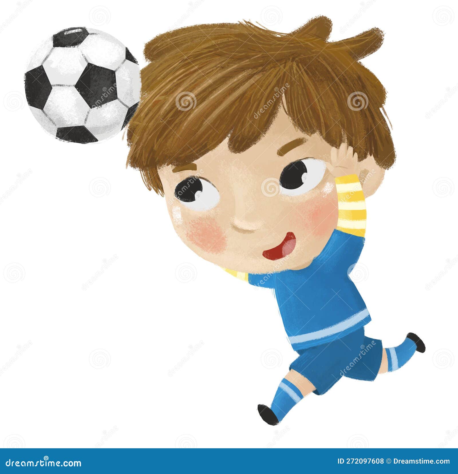 Desenhos Animados Do Futebol Do Jogo Ilustração Stock - Ilustração