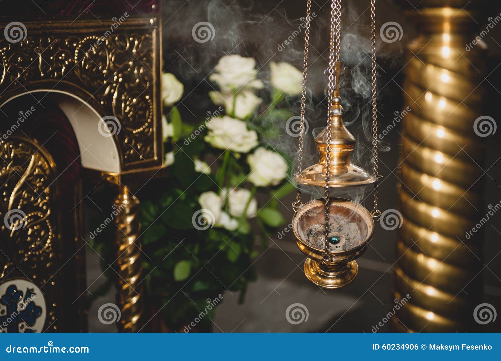 Censer with Smoke in Church Stock Photo Image of ritual, jesus 60234906