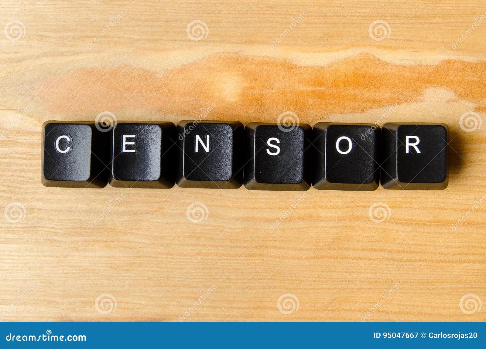 Censor word stock image. Image of buttons, wood, background 95047667