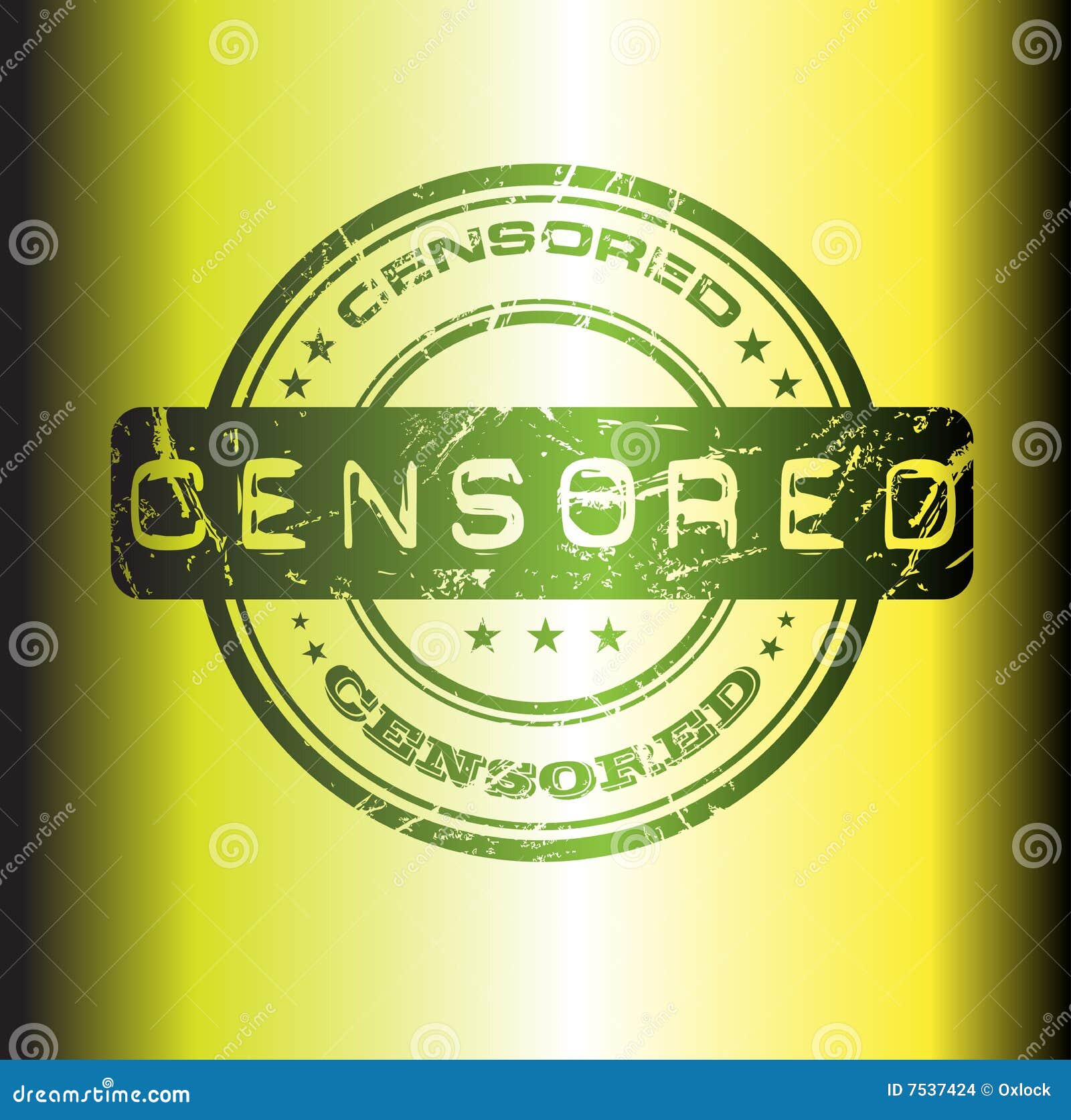 Censored stamp stock vector. Illustration of label, mail 7537424
