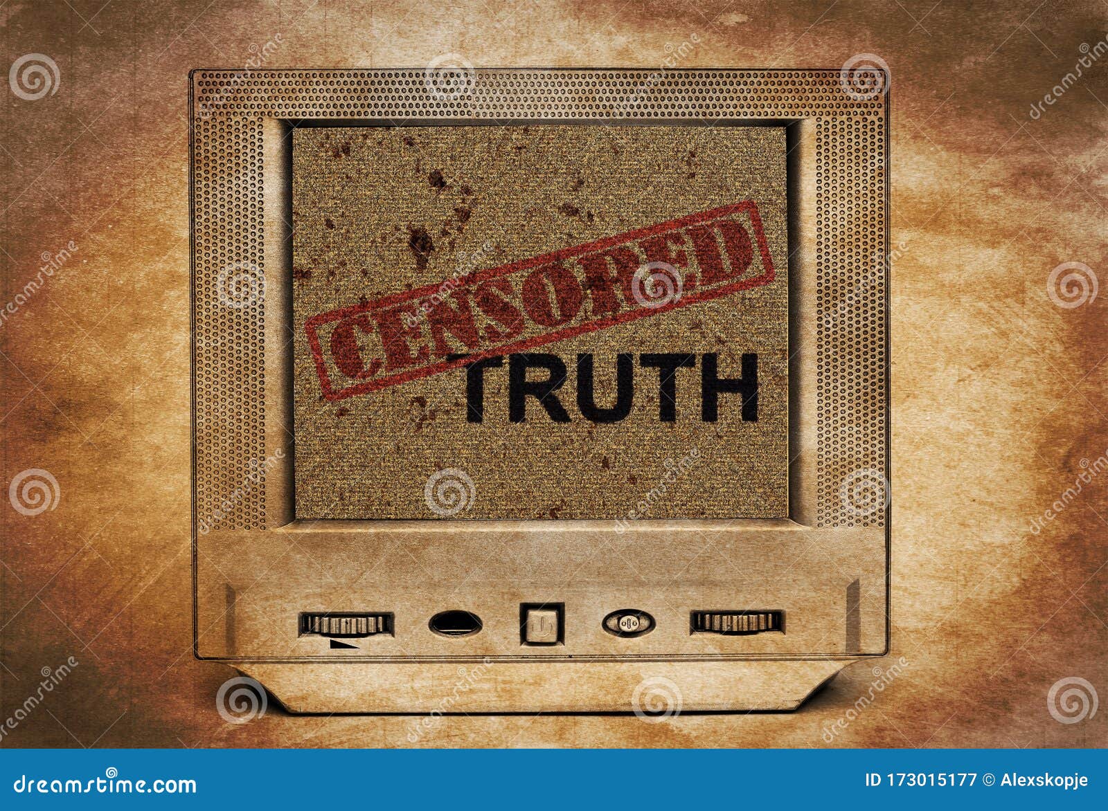Censored truth on TV stock image. Image of truth, censorship - 173015177