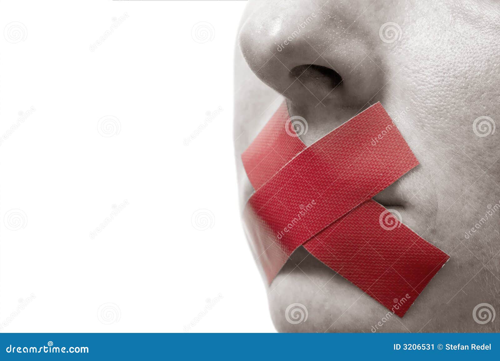censored woman with red tape o