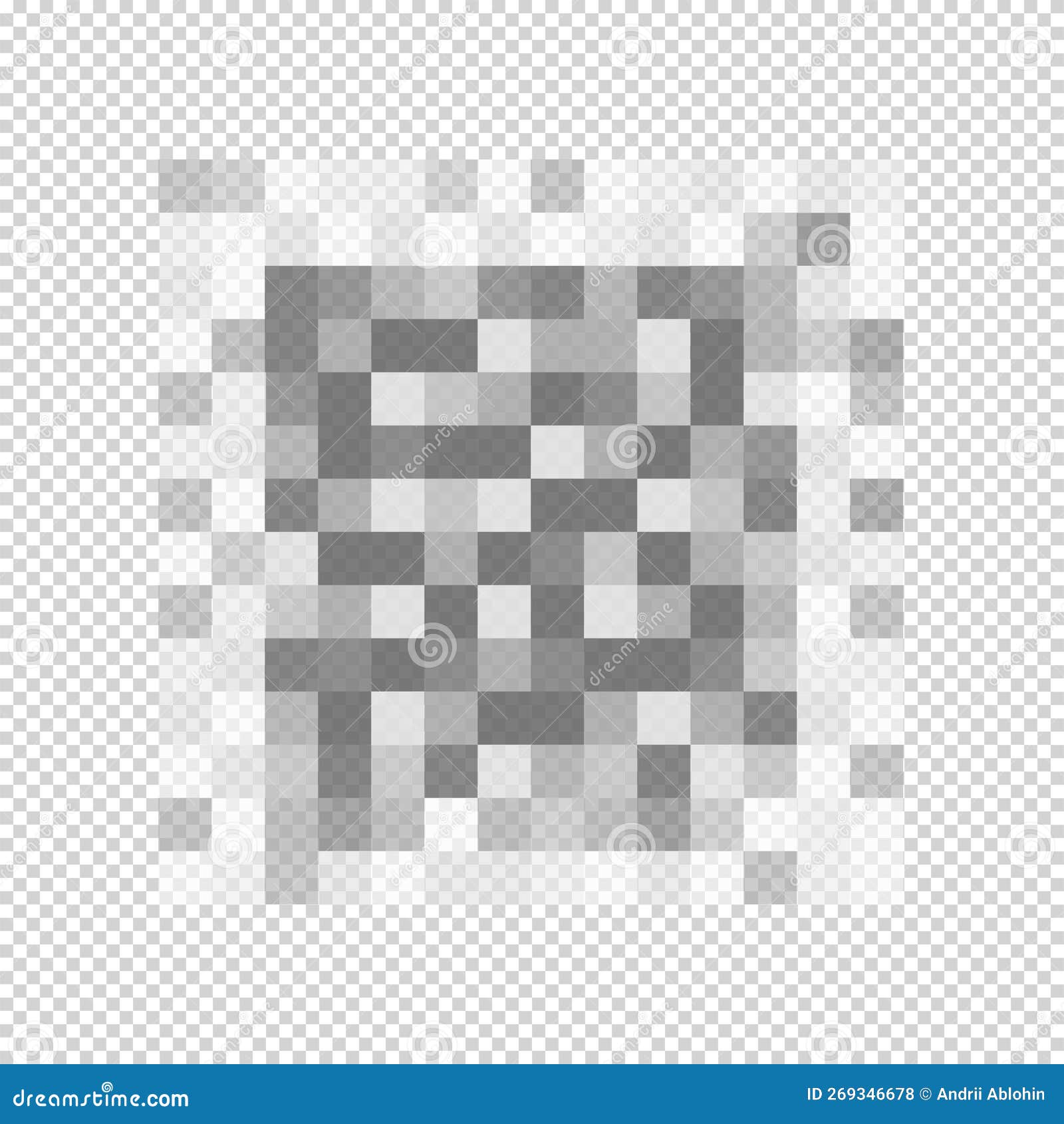 Censor blur effect on transparent background gray Vector Image