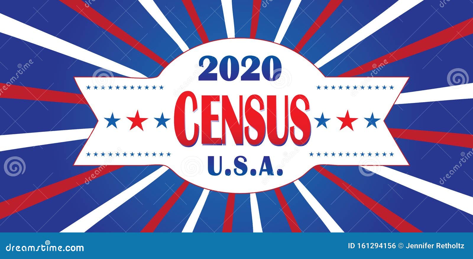 2020 census banner starburst