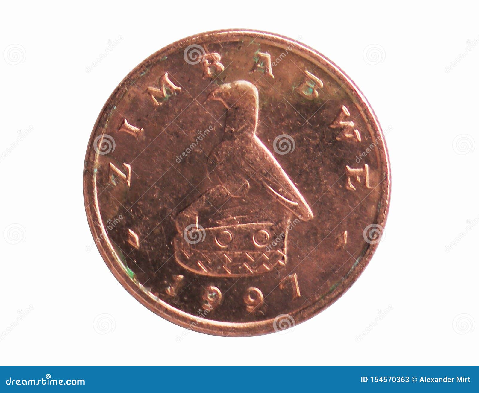 1 cent coin, 1980~1999 - 1st circulation series, bank of zimbabwe