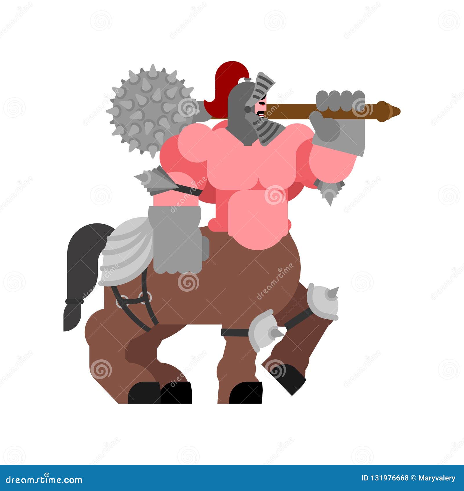 centaur in armor. powerful half-man half horse. mythical monster