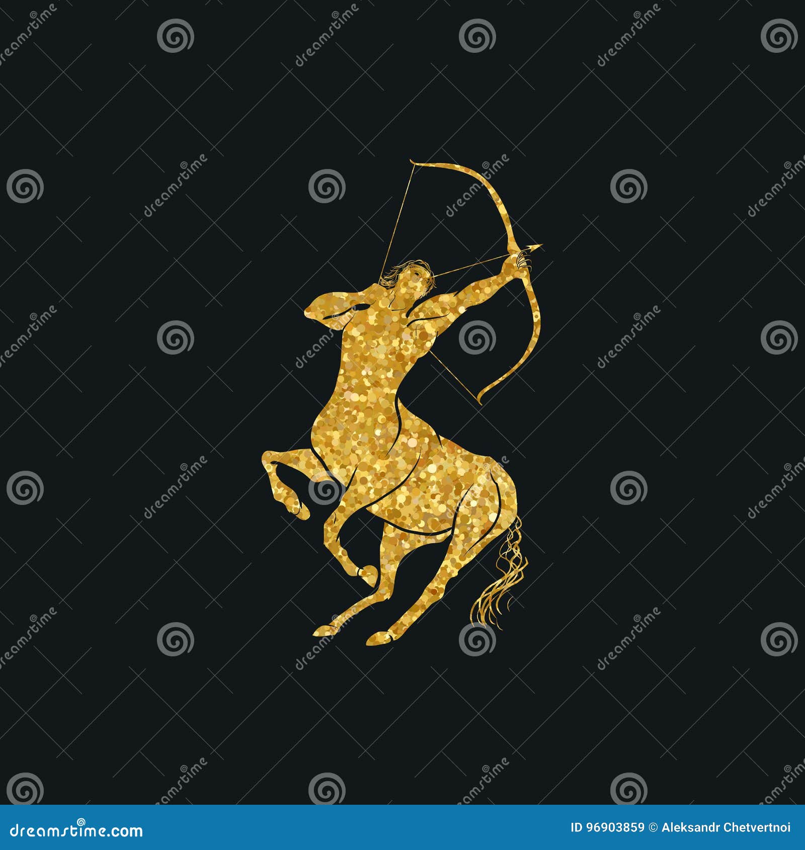 centaur concept of mythical centaur archer horse man character with a bow and arrow