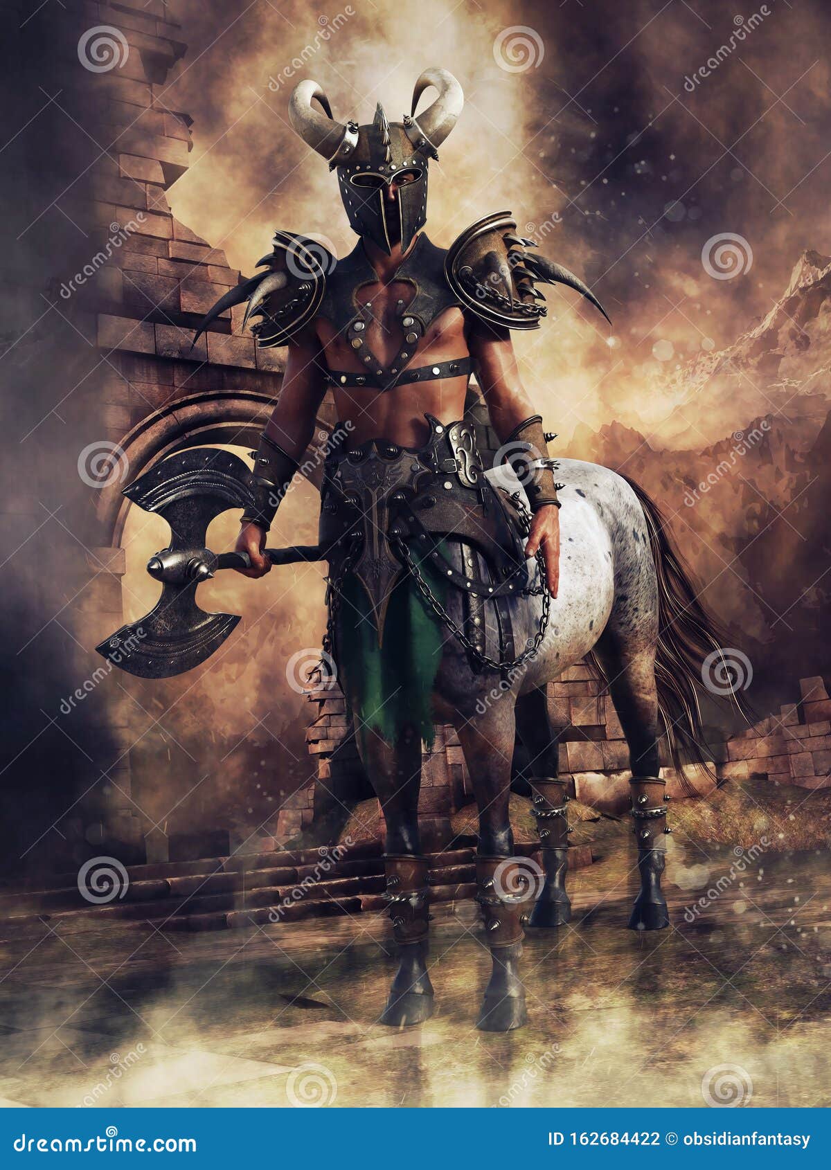 centaur warrior in an armour