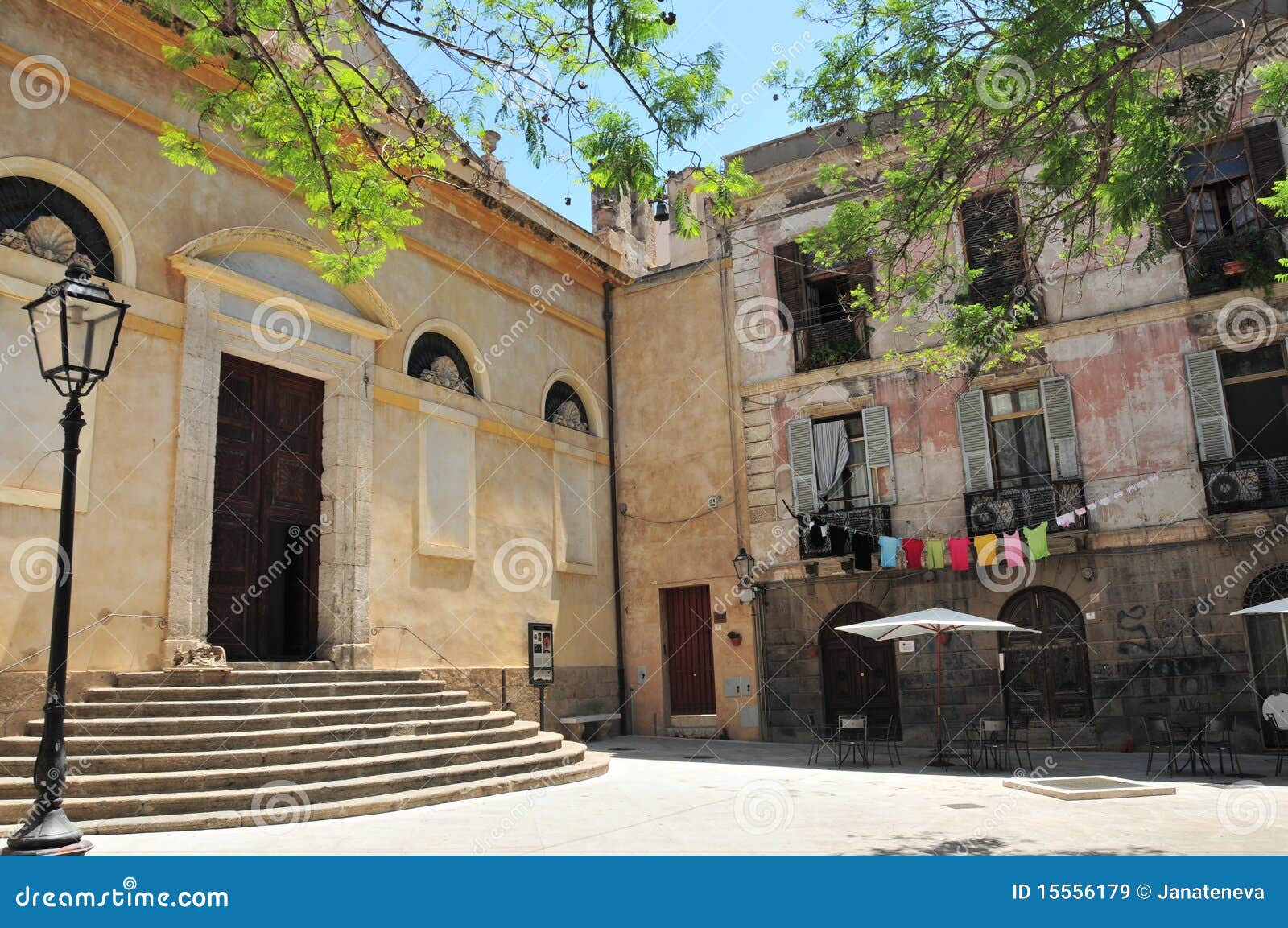 Center of Cagliari, Sardinia on a sunny day