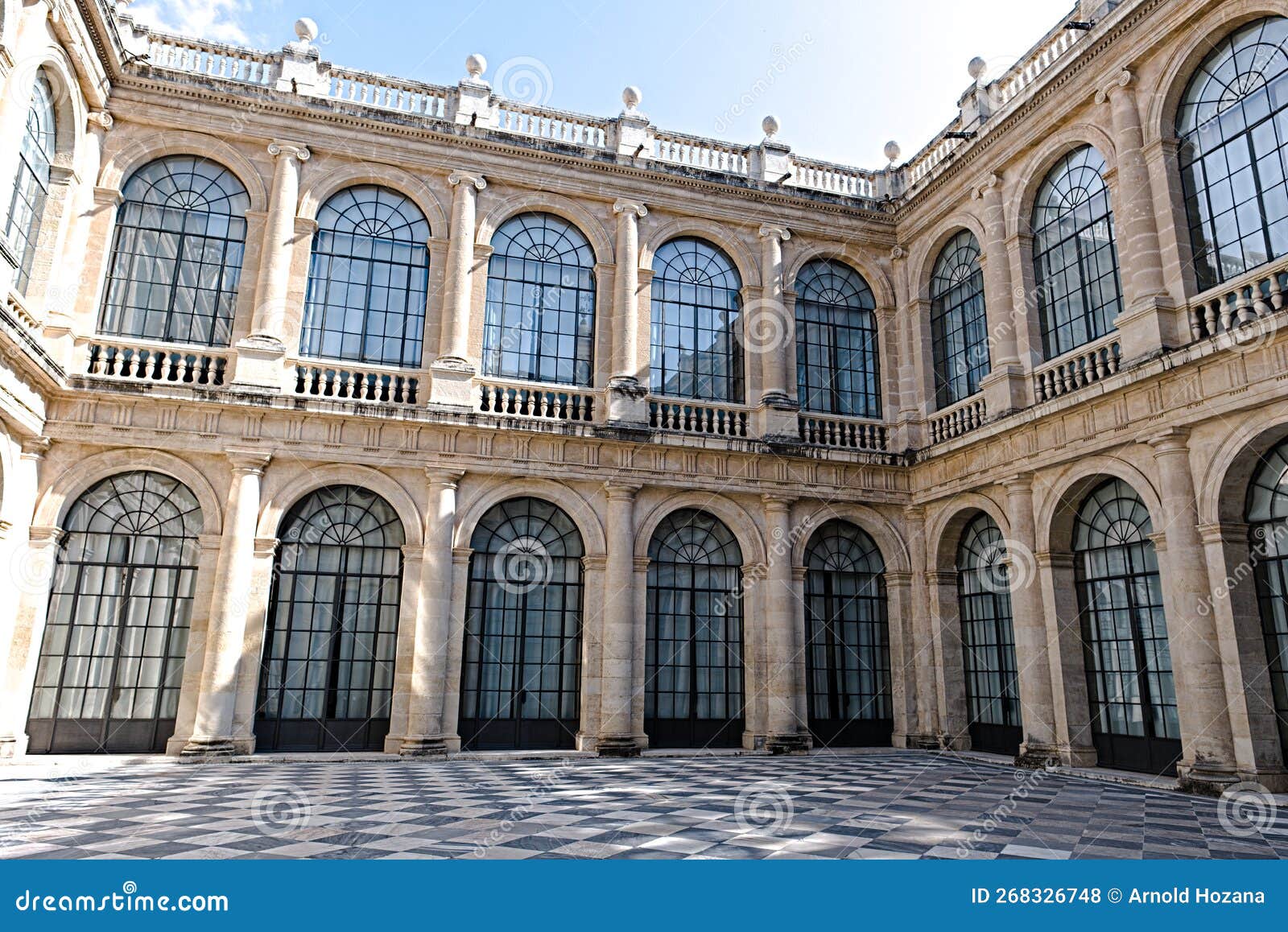 the inner courtyard of  of the archivo general de indias, sevilla, spain