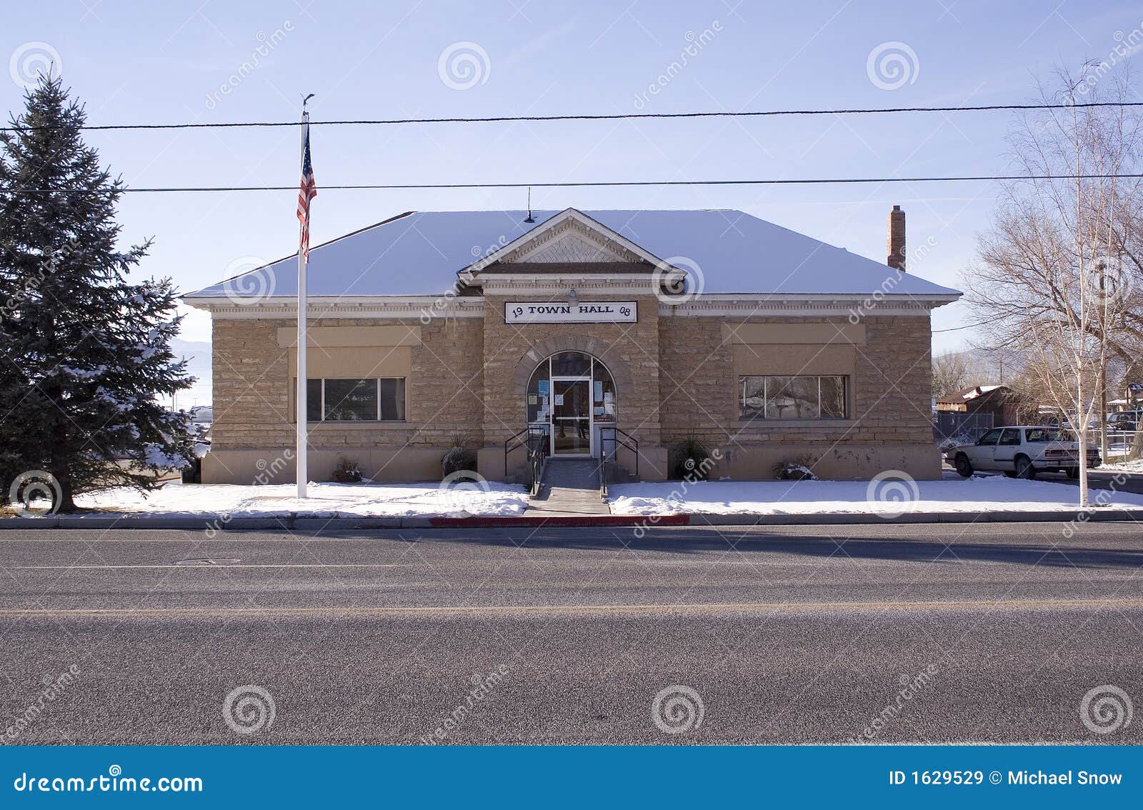 Centerfield Town Hall stock image. Image of government 1629529