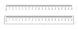 20 Centimeters Scale And Ruler Template Isolated On White Background 