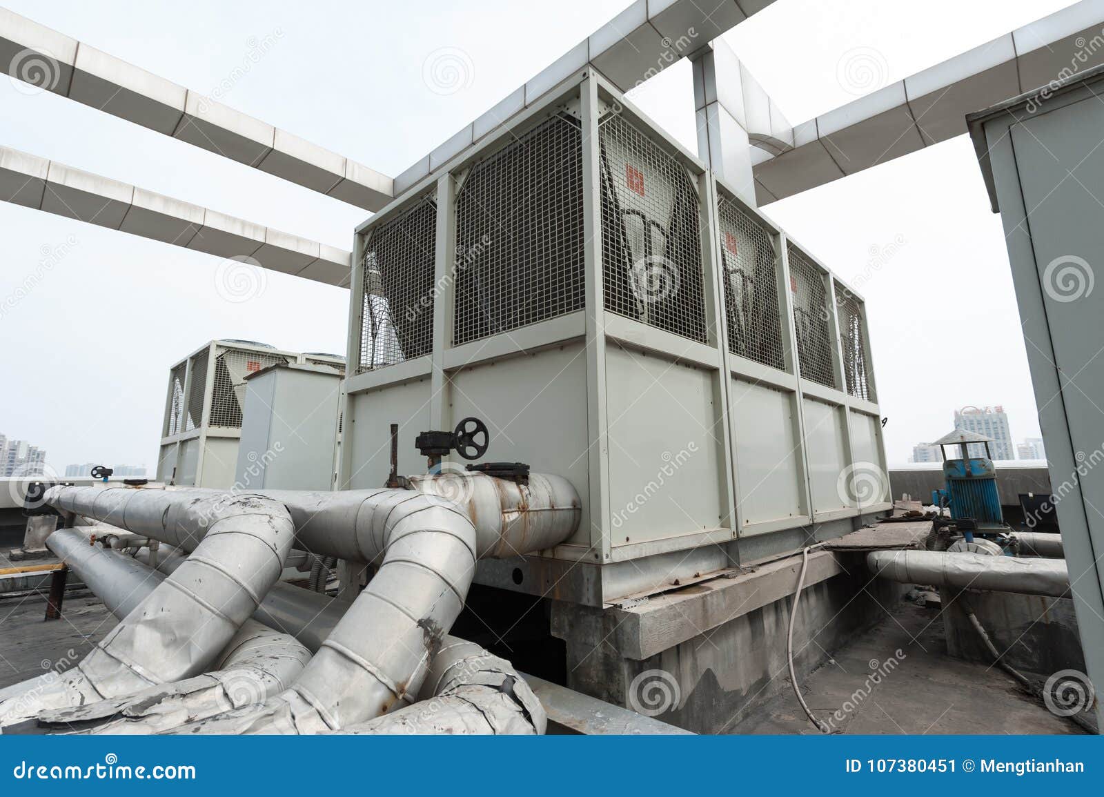 Central Air Conditioning Outdoor Unit Stock Image Image of