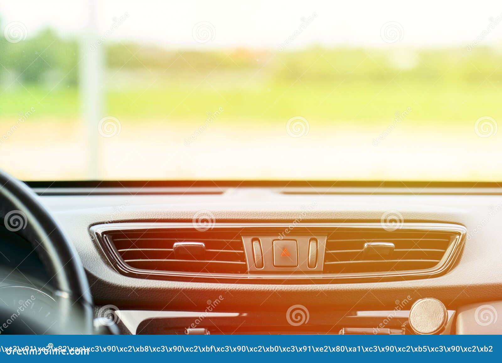 Central Air Duct in the Car. Hot or Cold Air Comes from the Duct Stock