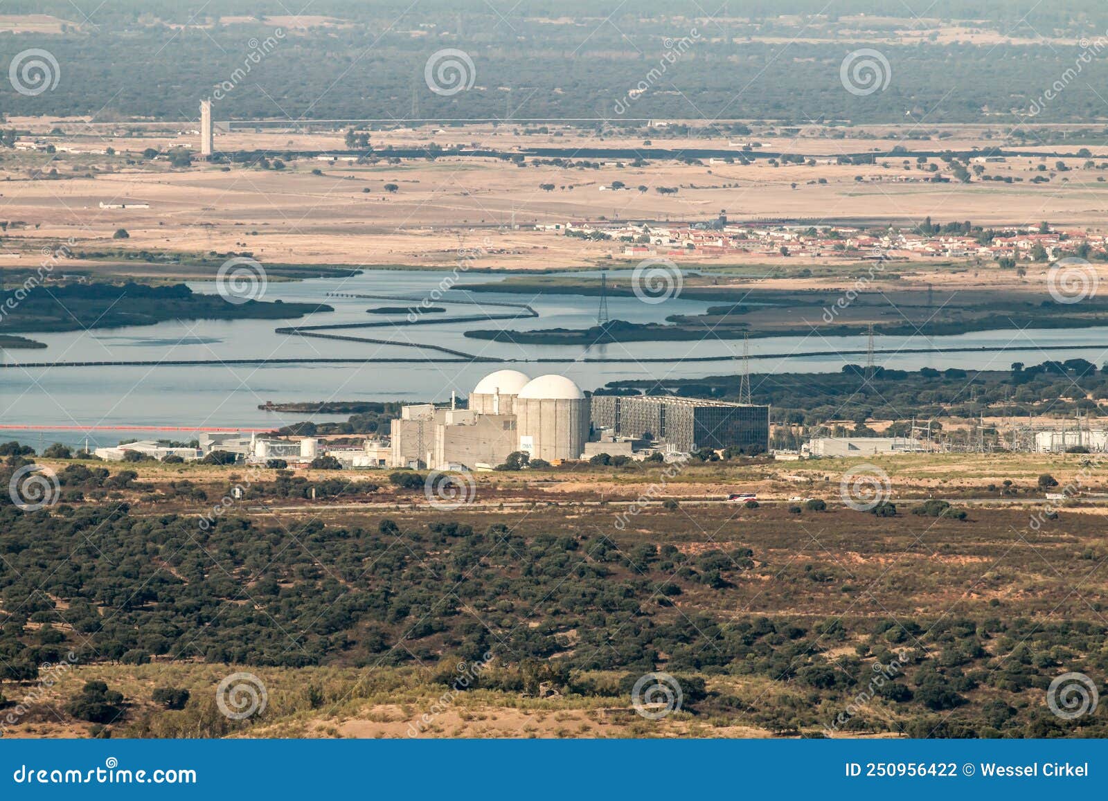 central nuclear of almaraz and arrocampo reservoir, spain
