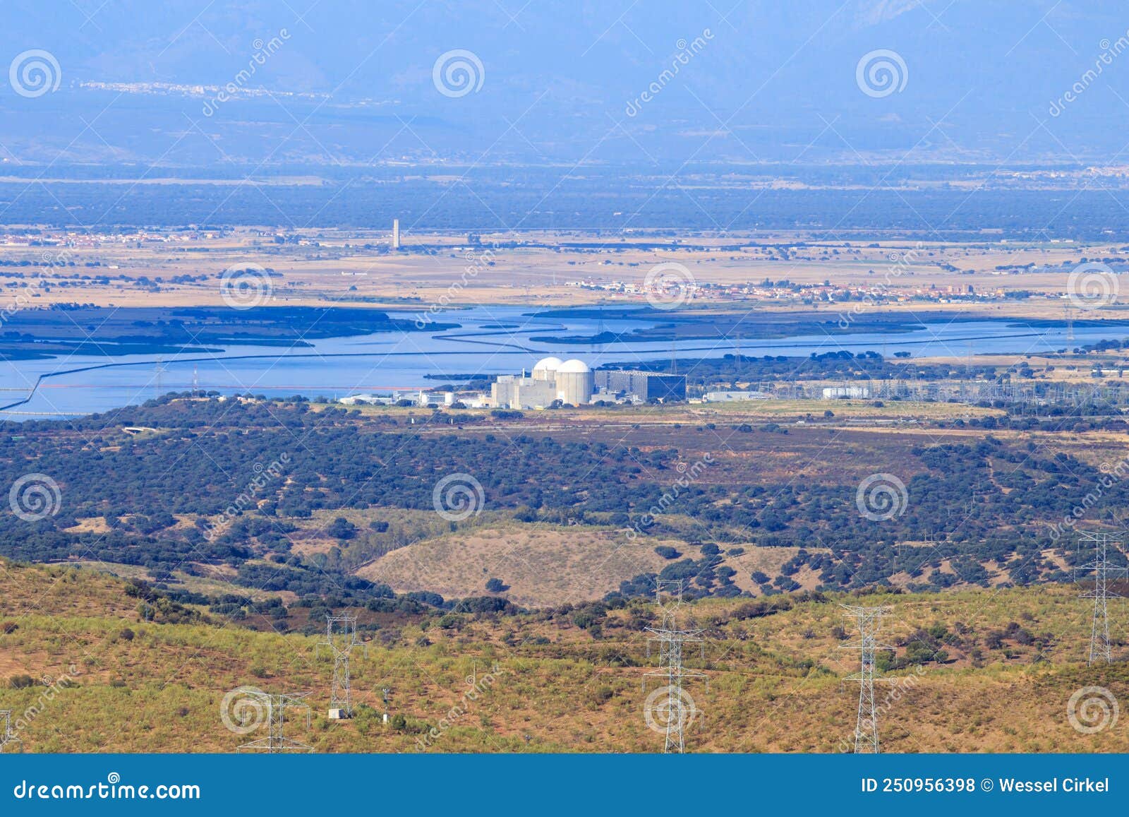 central nuclear de almaraz and arrocampo reservoir, spain