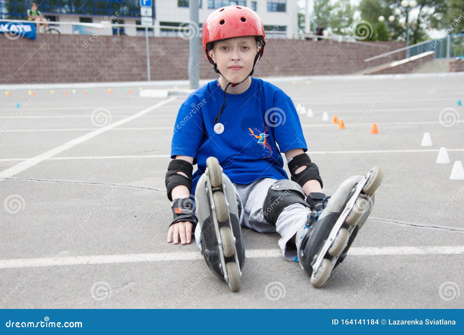 Central Park Compétition Des Enfants Dans Le Sport En Roller Un