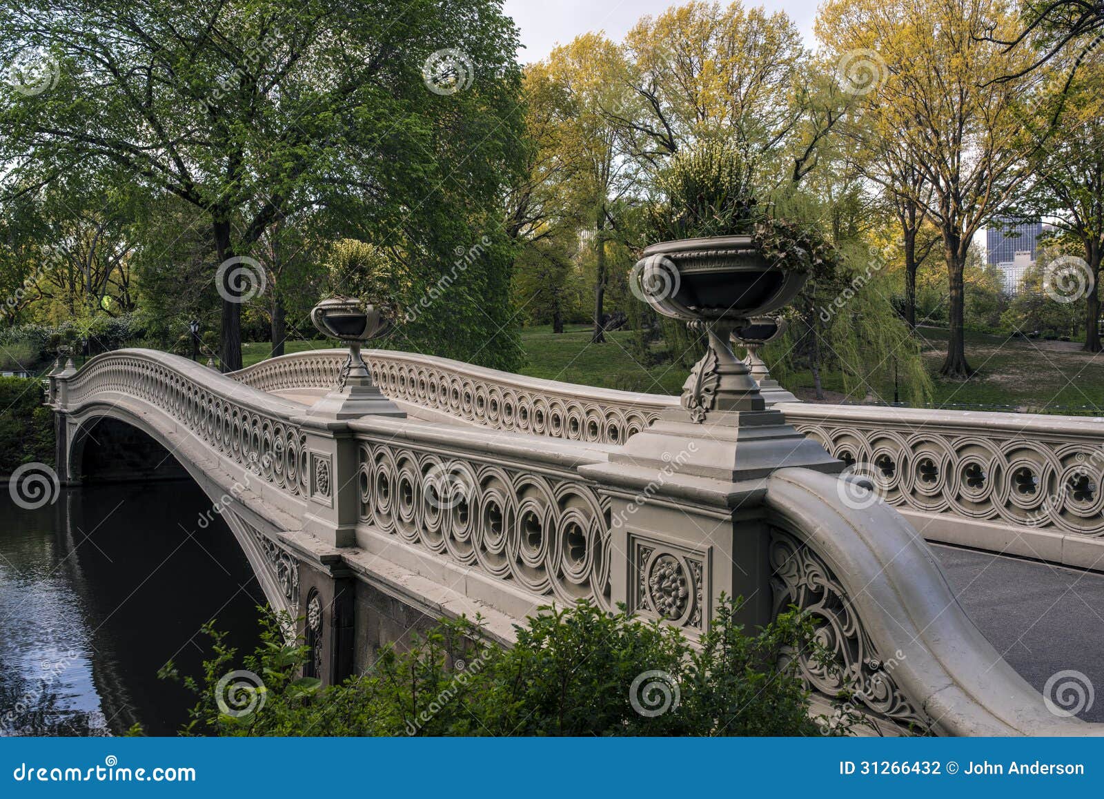 Central Park, New York City Bow Bridge Stock Photo Image of intricate