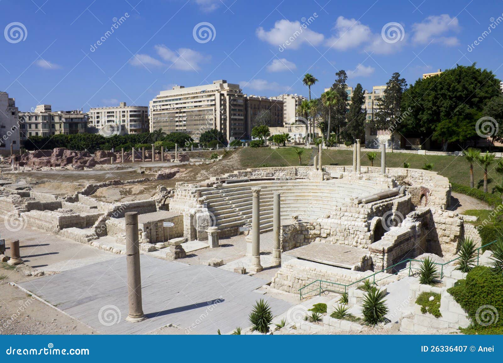 Central Part of the Alexandria Roman Theater Stock Image Image of