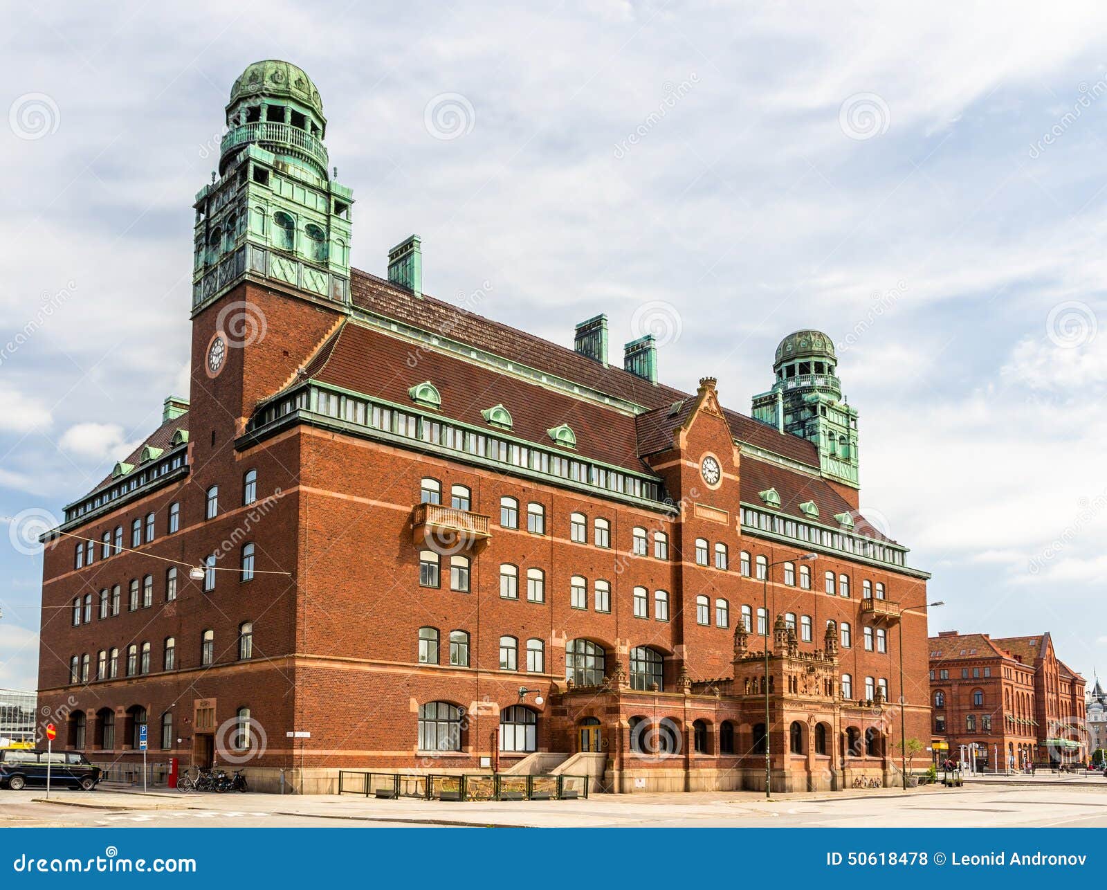 Central Post Office of Malmo Stock Photo Image of county, region