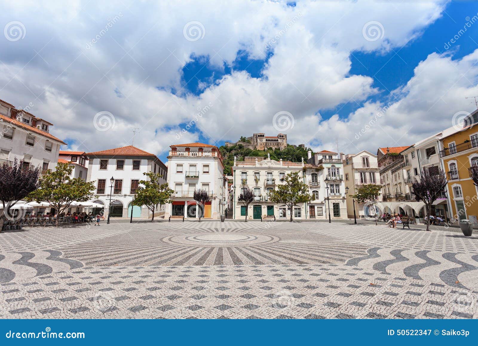 Central square, Leiria stock image. Image of attraction 50522347