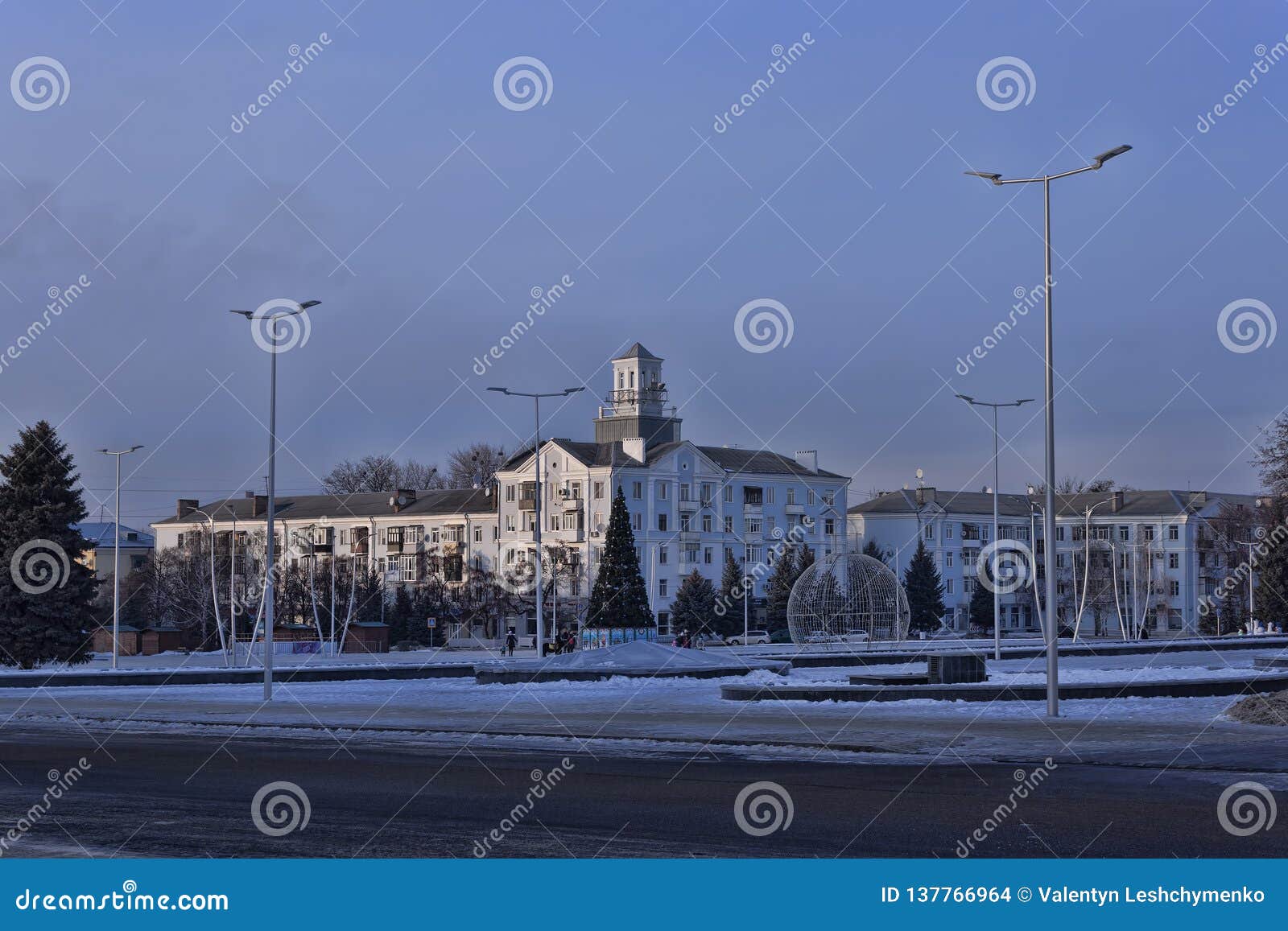 on the central square of the ukrainian kramatorsk