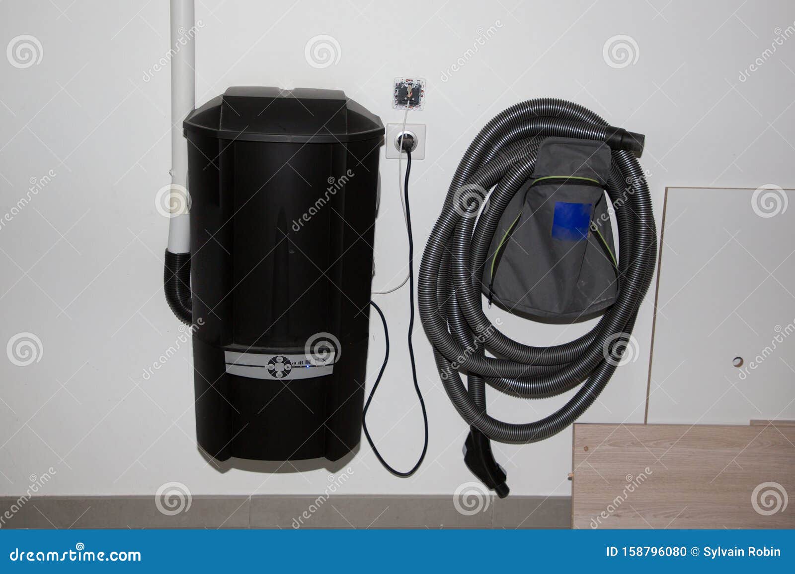 Central Vacuum Cleaner Hose in the Basement of the House Stock Photo Image of lightweight