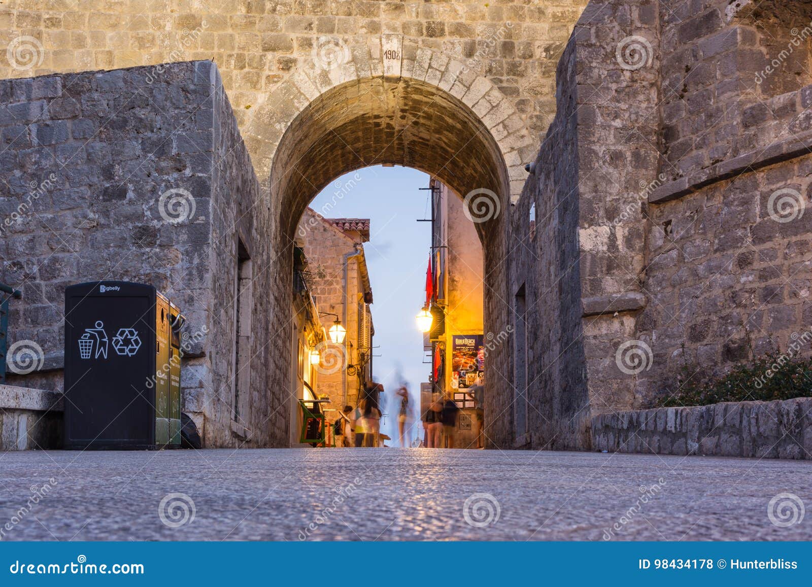Centre De La Ville De Dubrovnik Croatie Pendant Lheure