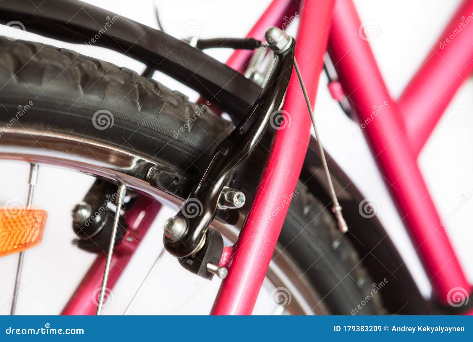 Centrepull Caliper Brake or Ubrakes on the Rear of Bicycle, Isolated