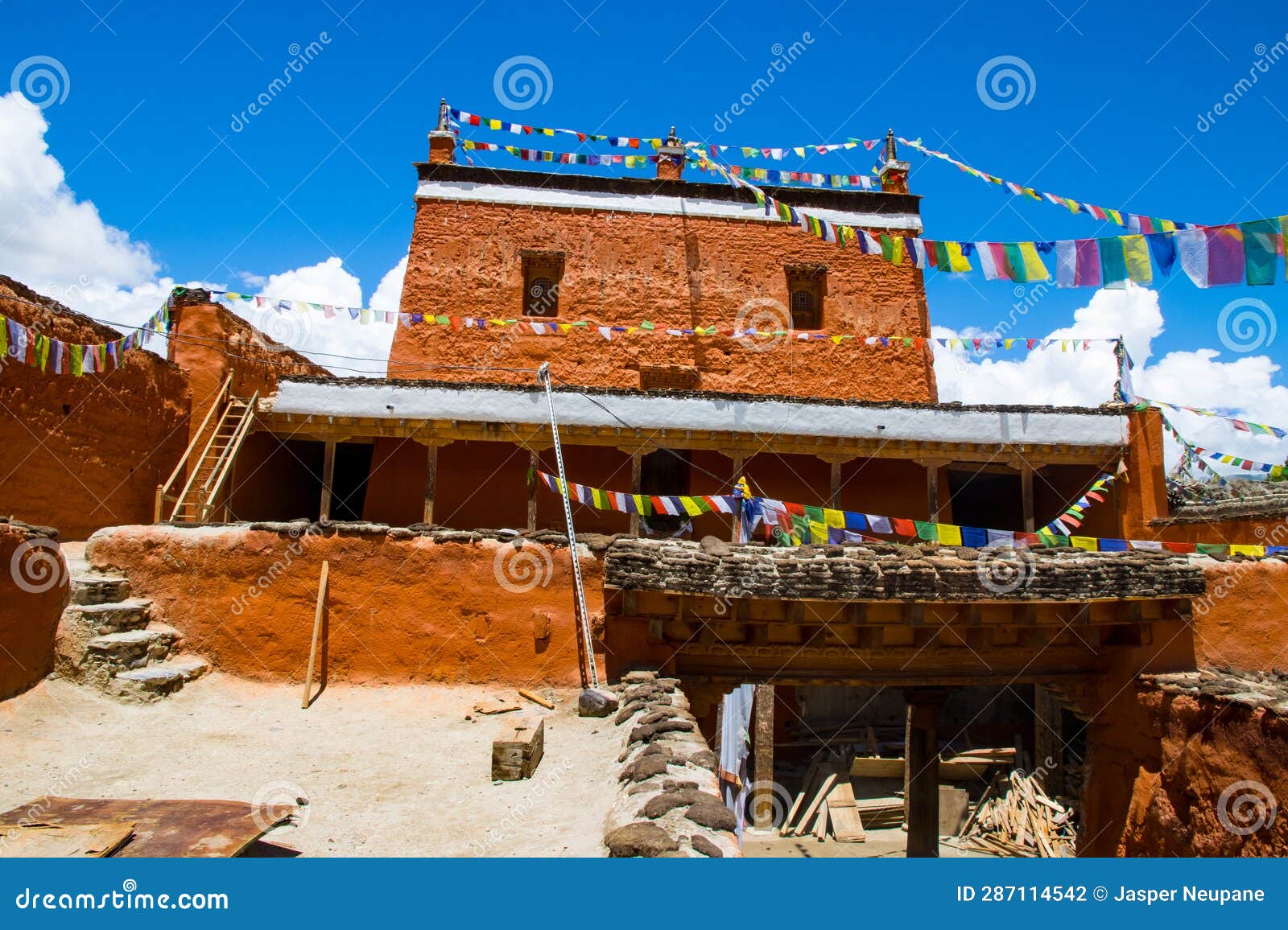 century old jampa lhakang monastery in lo manthang of upper mustang in nepal