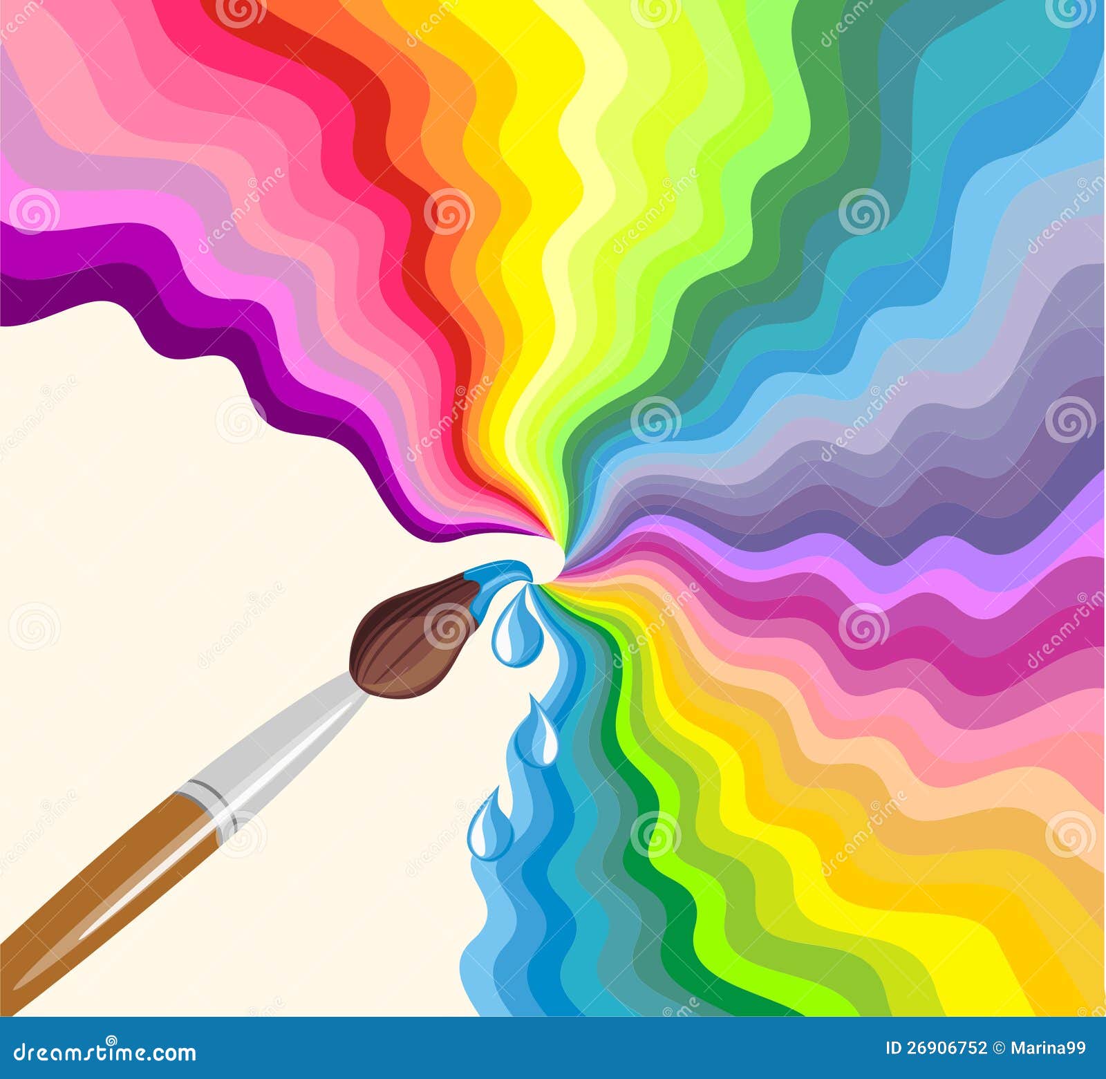 Cepillo del arco iris. Fondo multicolor abstracto