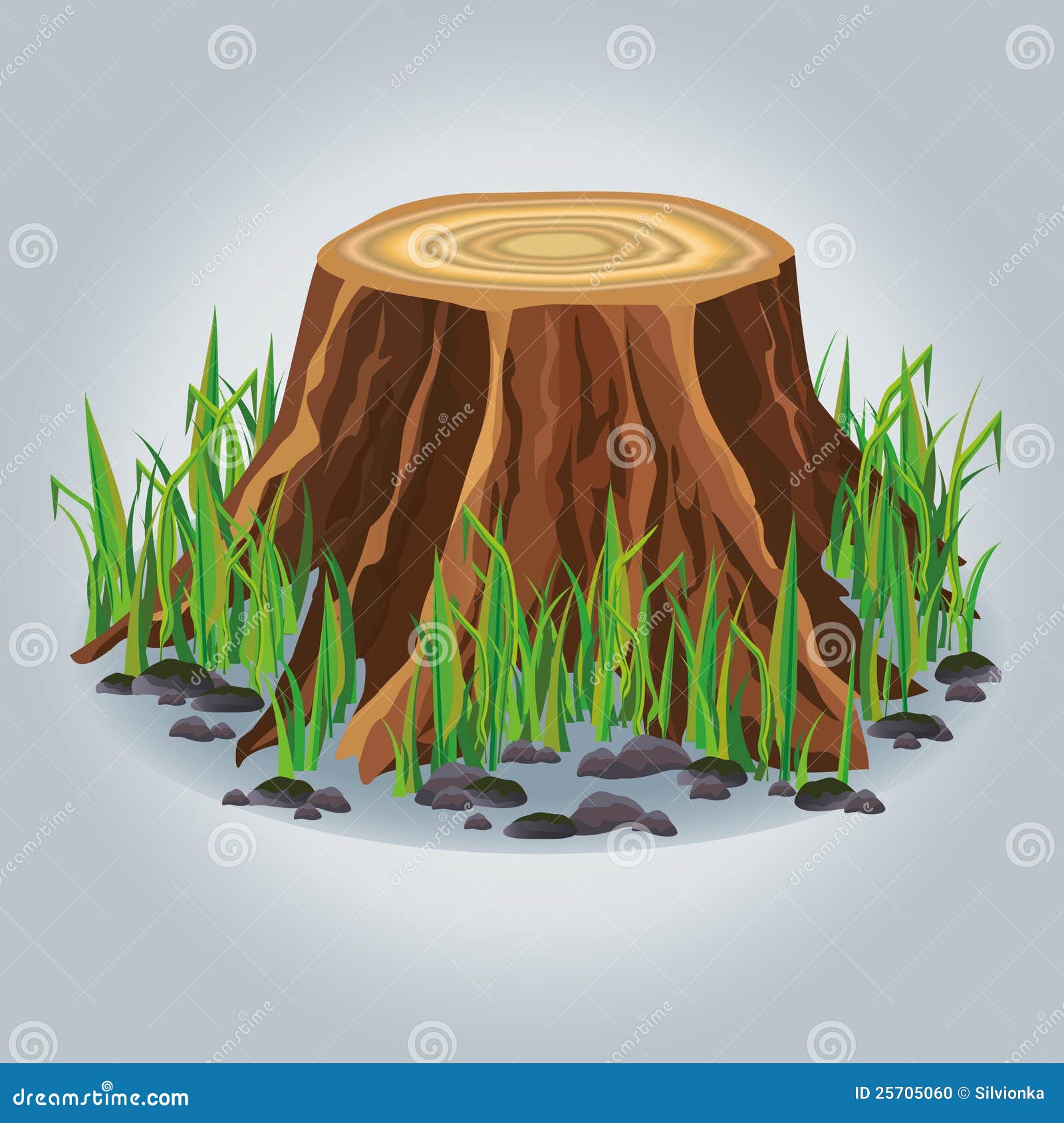 Ceppo di albero con erba verde fotografia stock immagine: 25705060 Ceppi con radice di legno