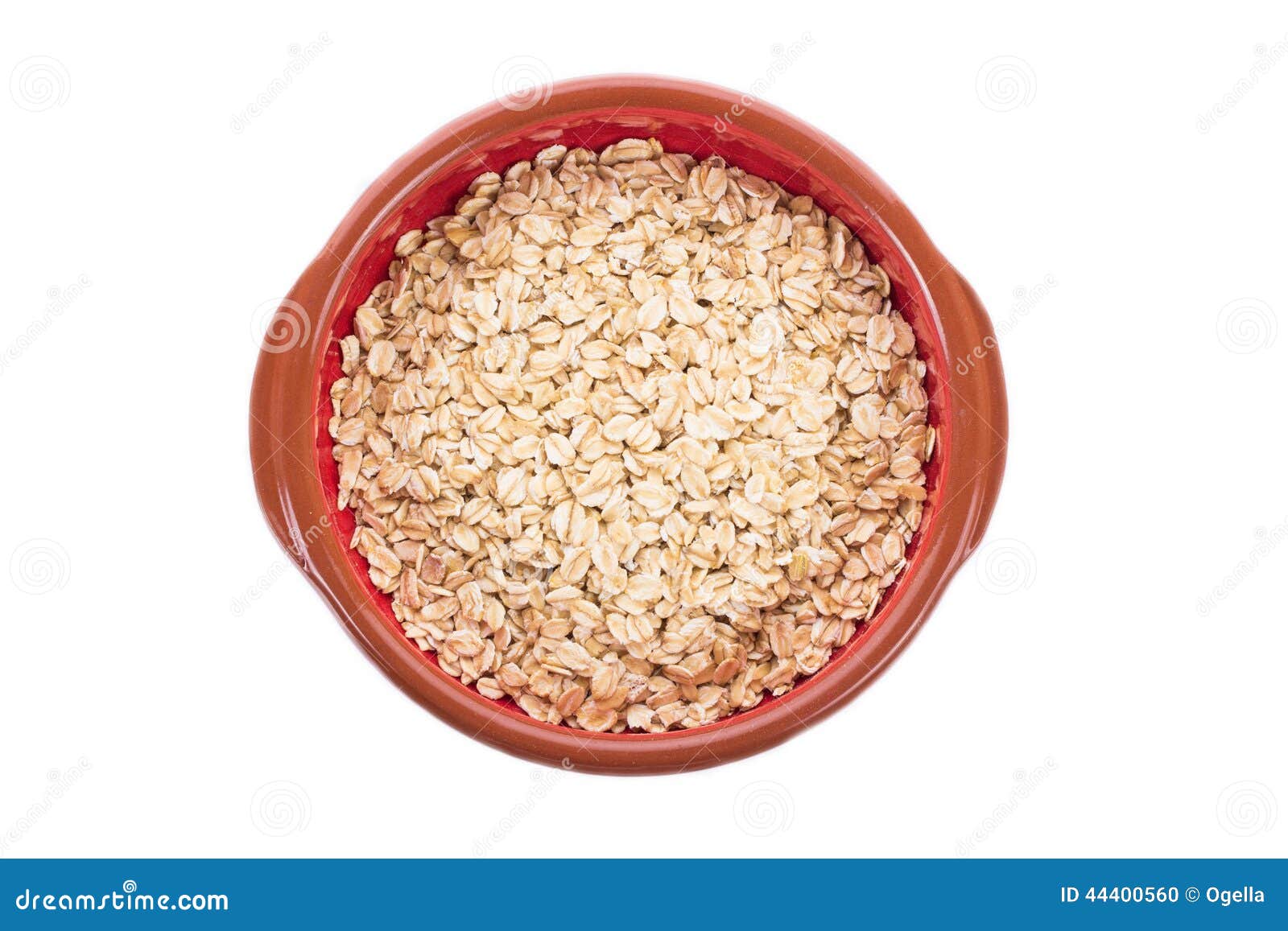 Ceramic bowl with oatmeal stock photo. Image of idea 44400560
