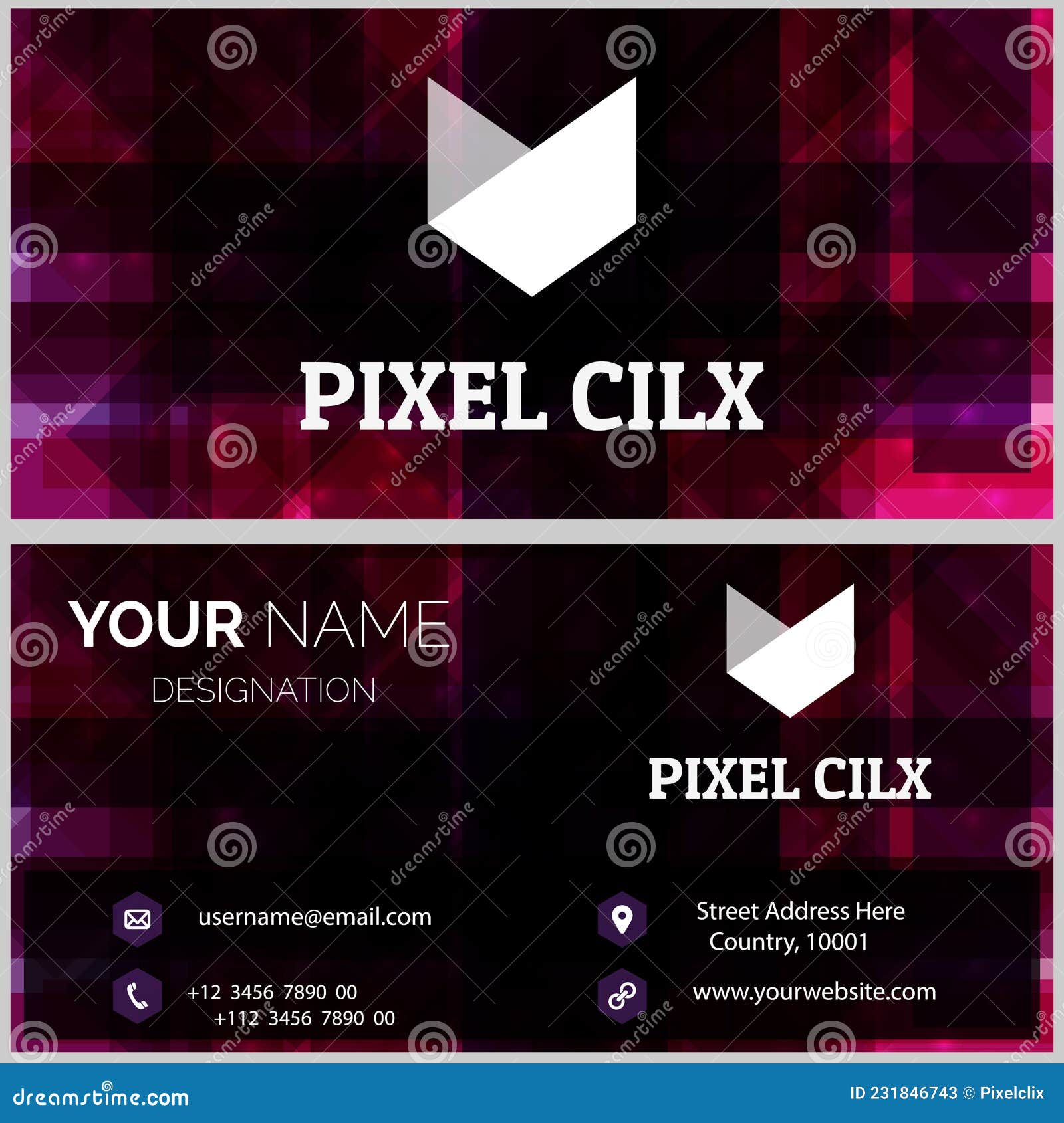 Ceramic Business Card Template. Stock Vector Illustration of business