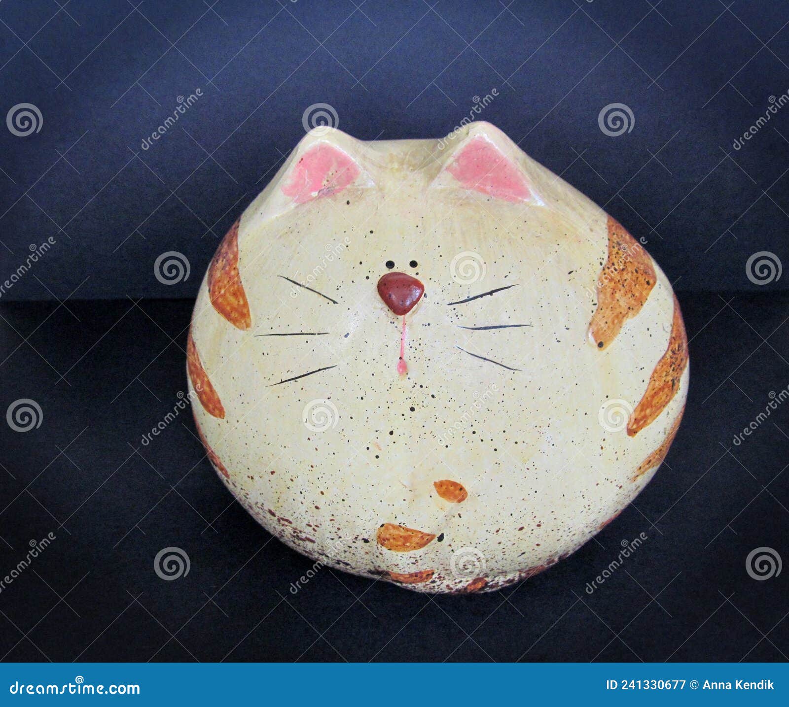 Ceramic cat moneybox stock image. Image of tail, money 241330677