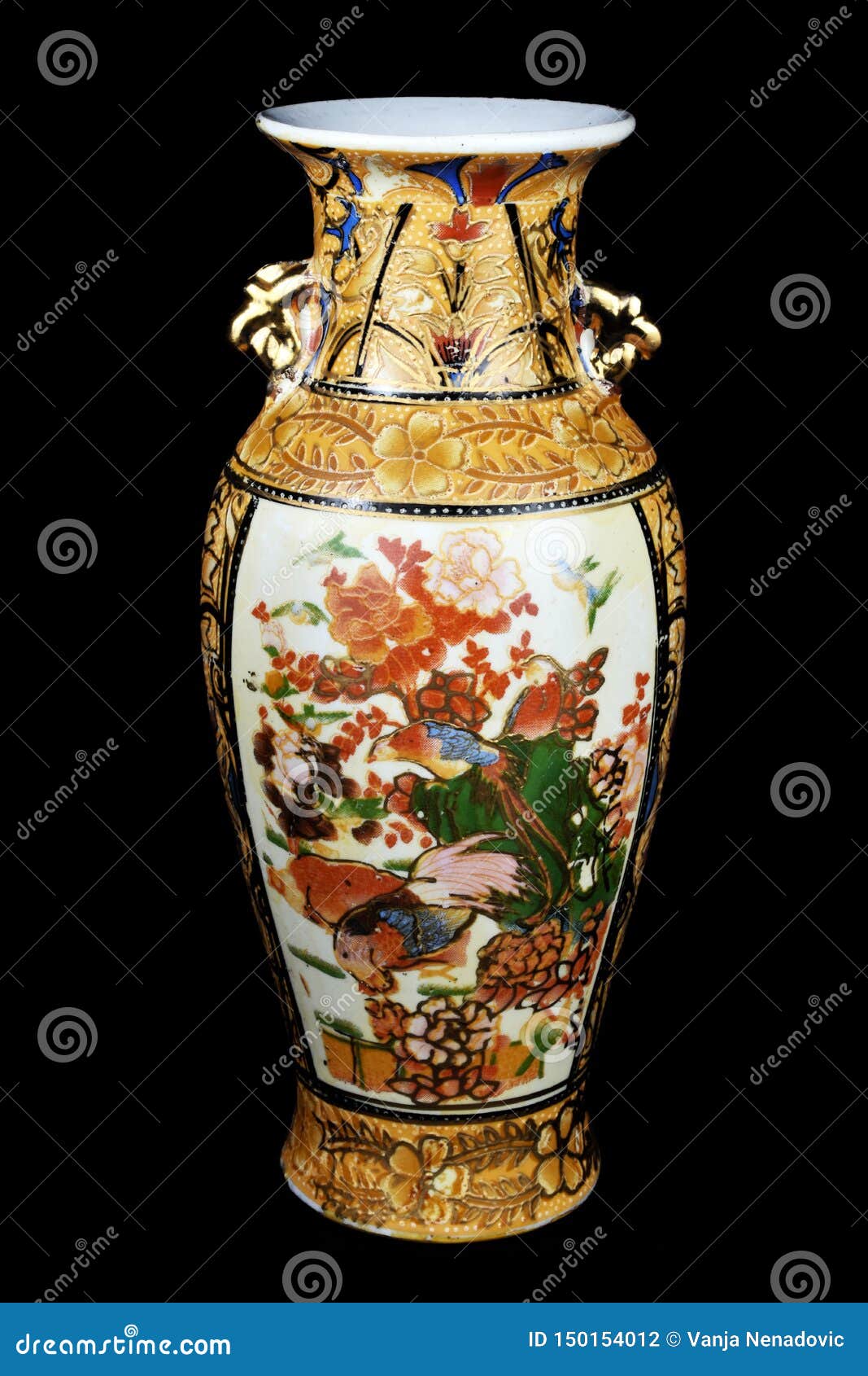 Ceramic Chinese vase stock photo. Image of isolated 150154012