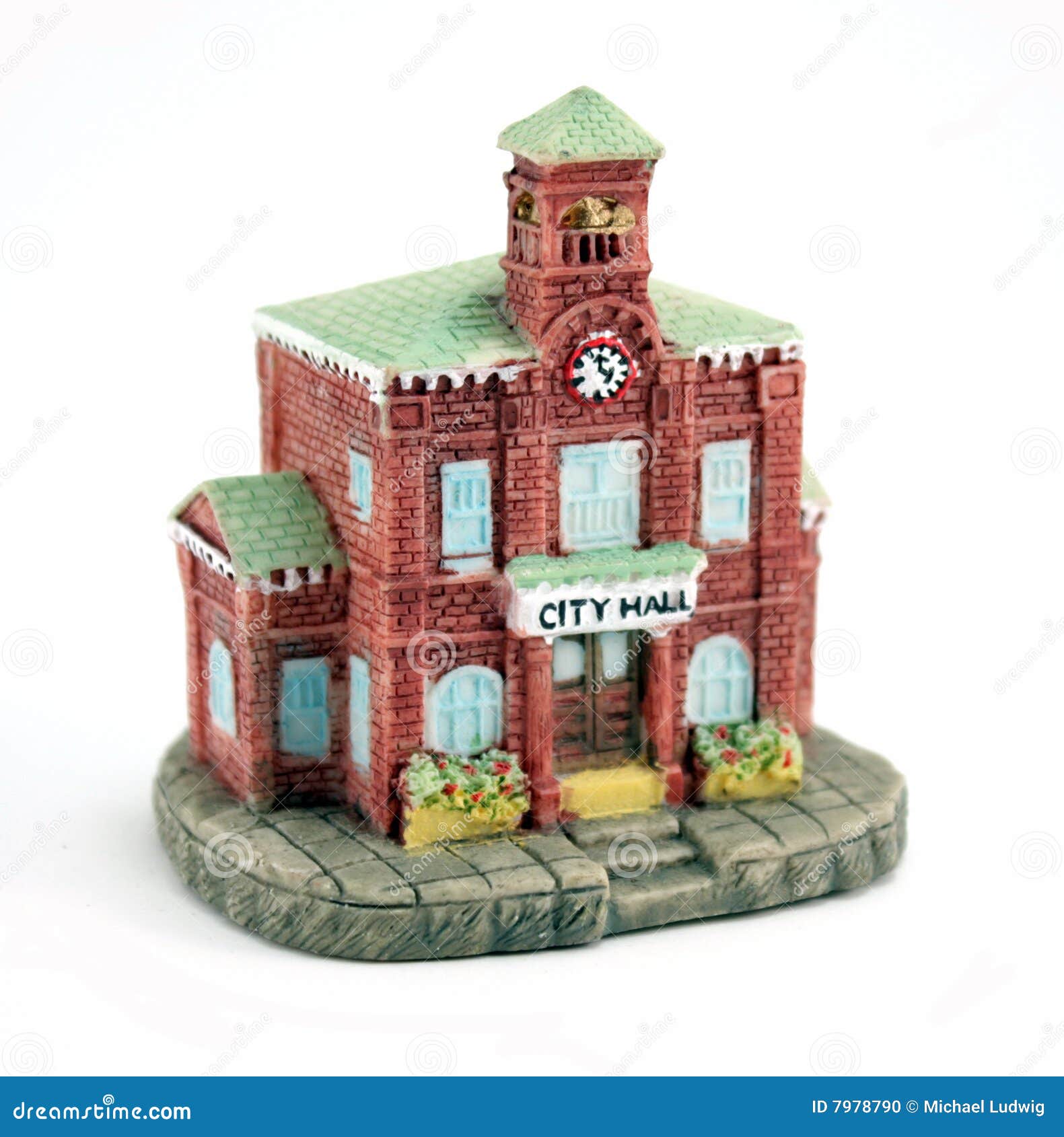 Ceramic City Hall stock photo. Image of background, isolated 7978790
