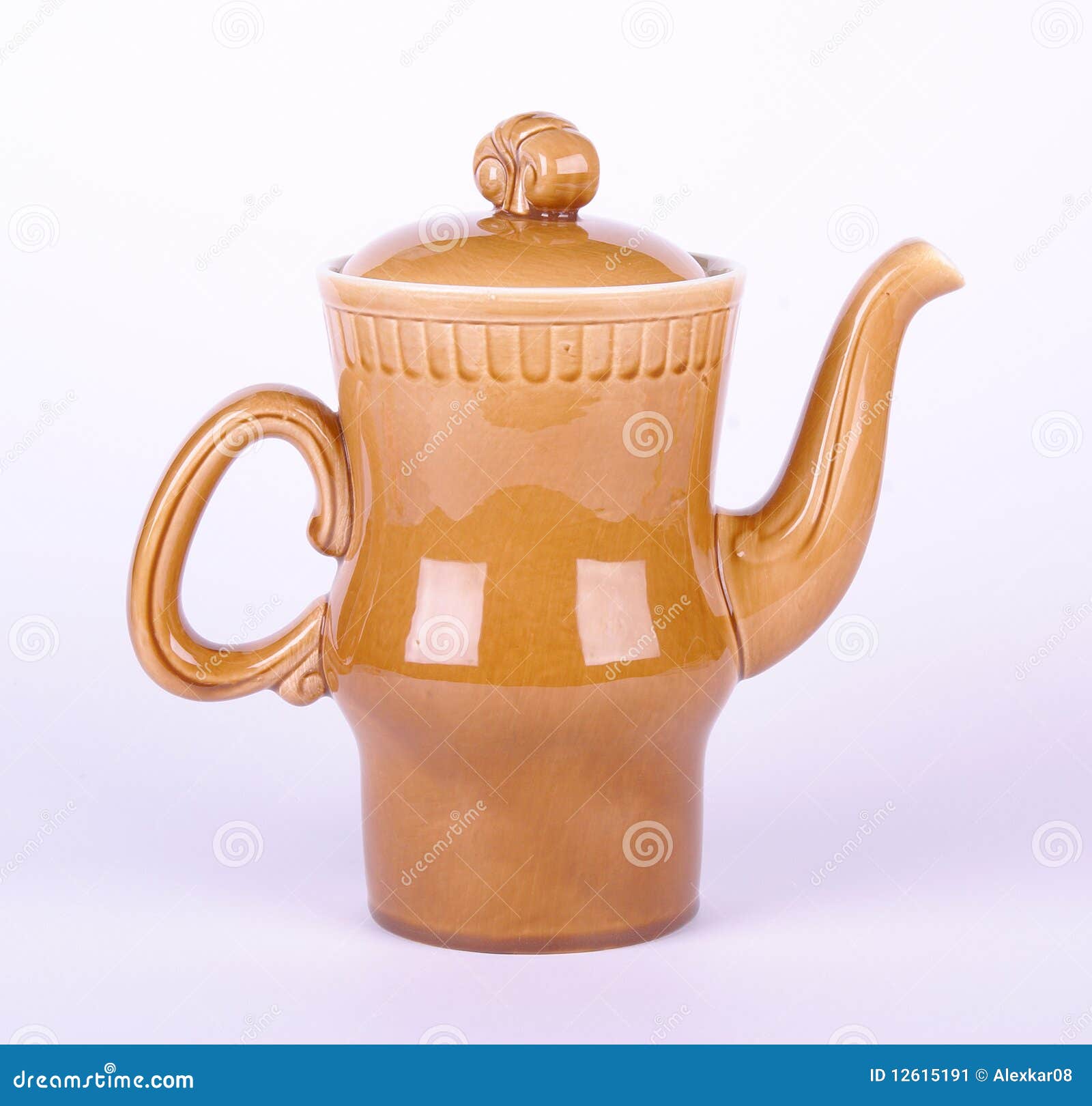 Ceramic coffeepot stock image. Image of earthenware 12615191